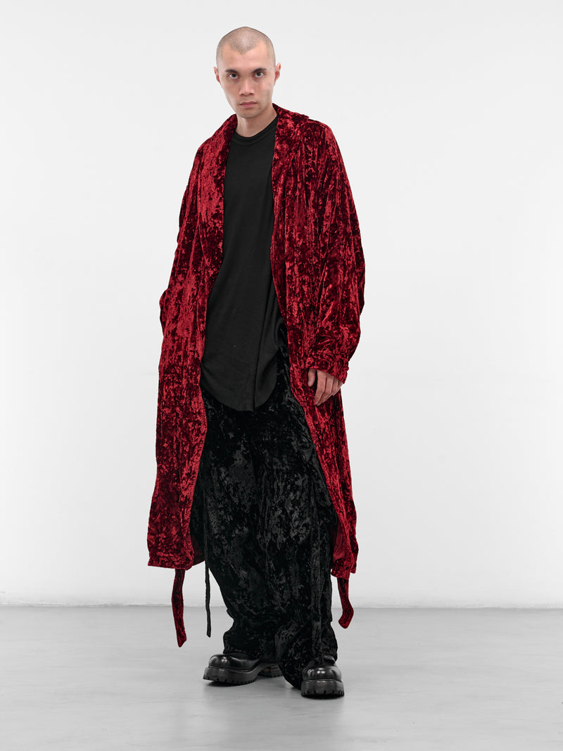 Red Crushed Velvet Robe (917COM3-BLOOD)