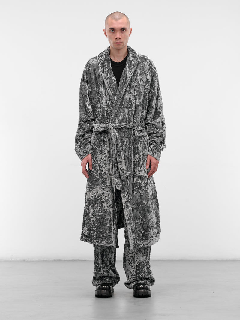 Gray Crushed Velvet Robe (917COM3-GRAY)