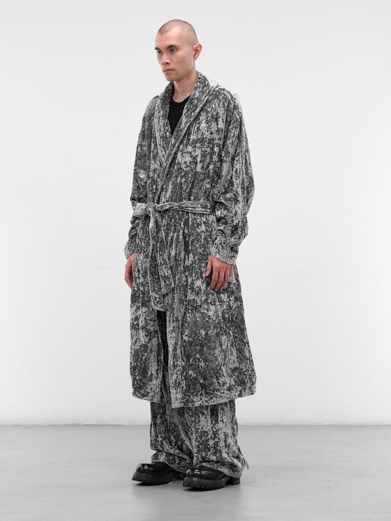 Gray Crushed Velvet Robe (917COM3-GRAY)