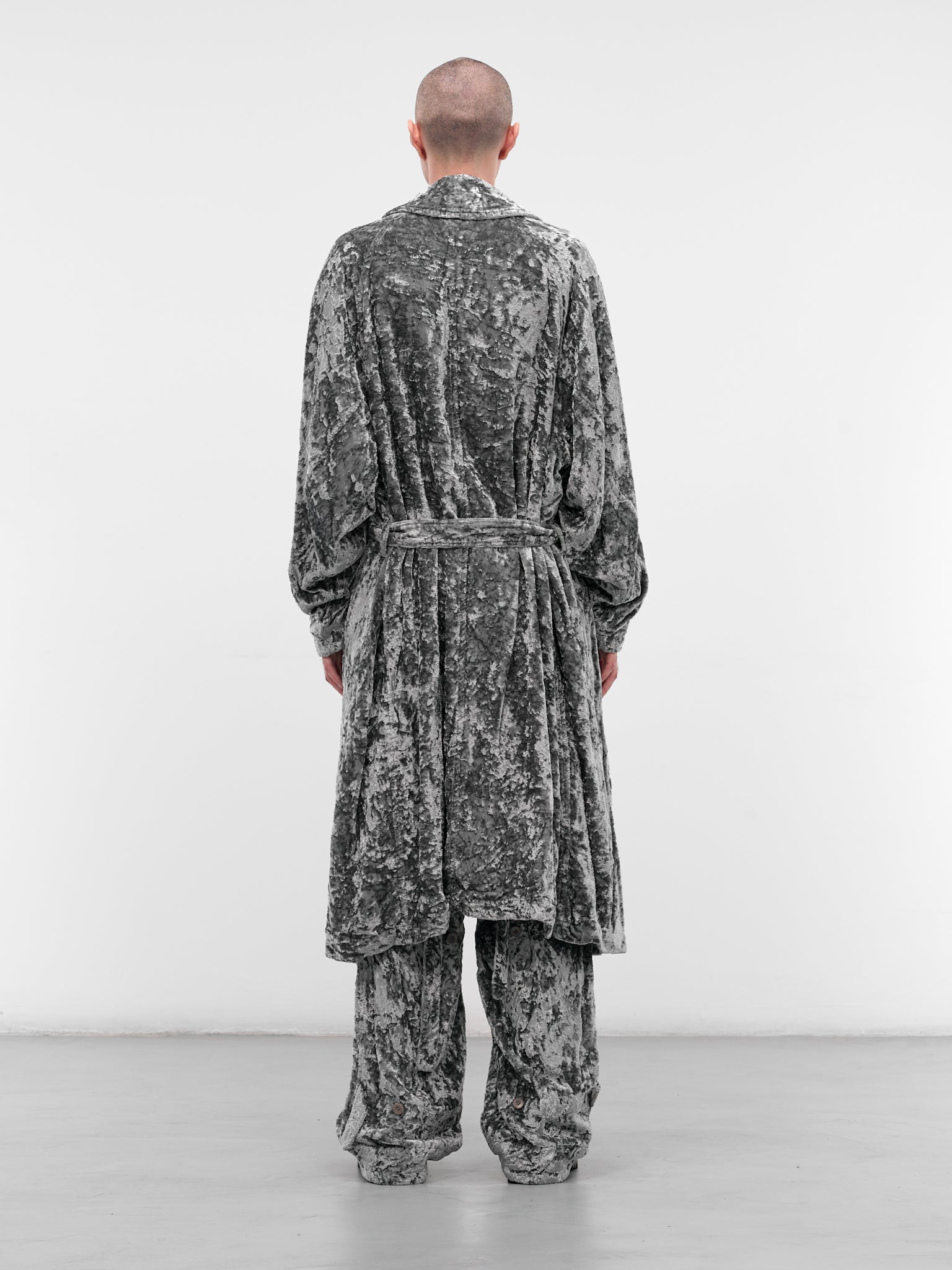 Gray Crushed Velvet Robe (917COM3-GRAY)