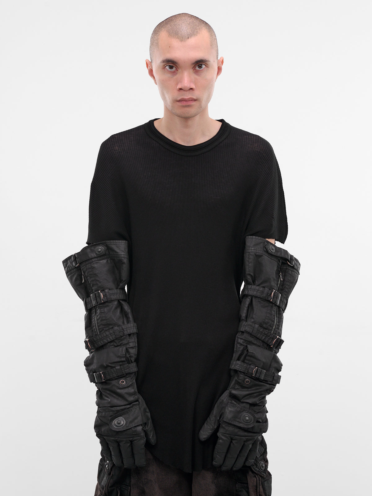 Black Strap Wide Gloves (917ACU6-BLACK)