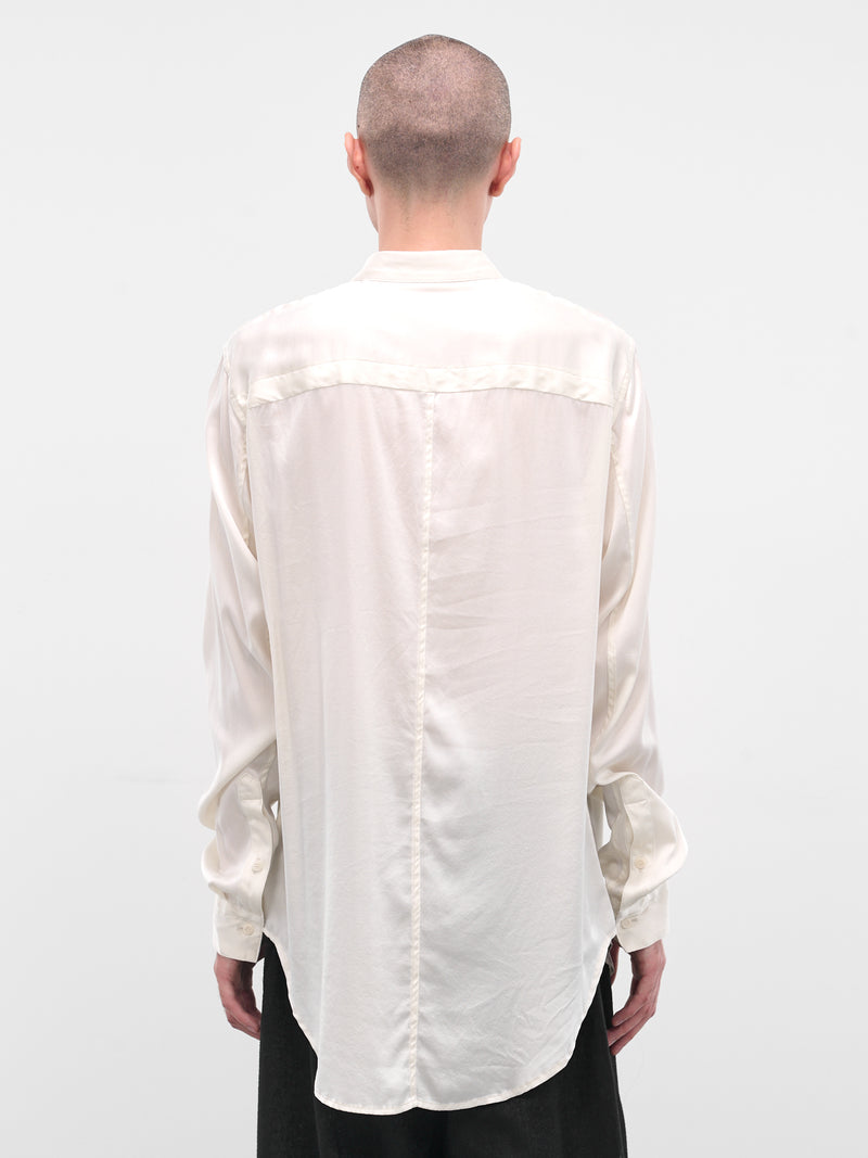 Off-White Silk Button-Up Shirt (917SHM4-OFF-WHITE)