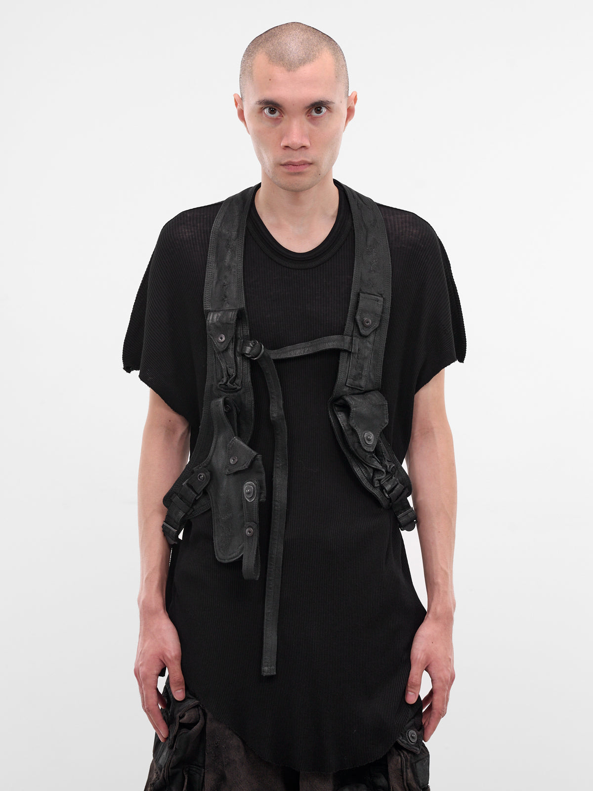 Black Utility Cargo Vest (917VEM1-C-BLACK)