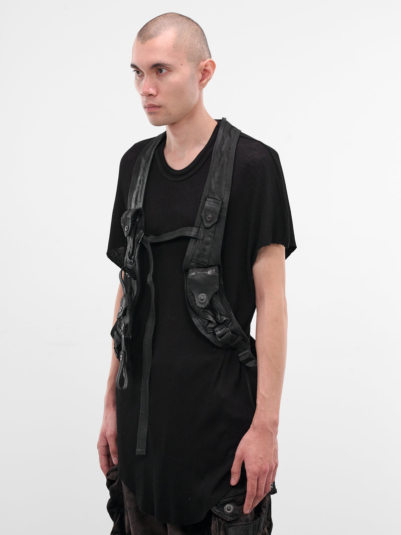 Black Utility Cargo Vest (917VEM1-C-BLACK)