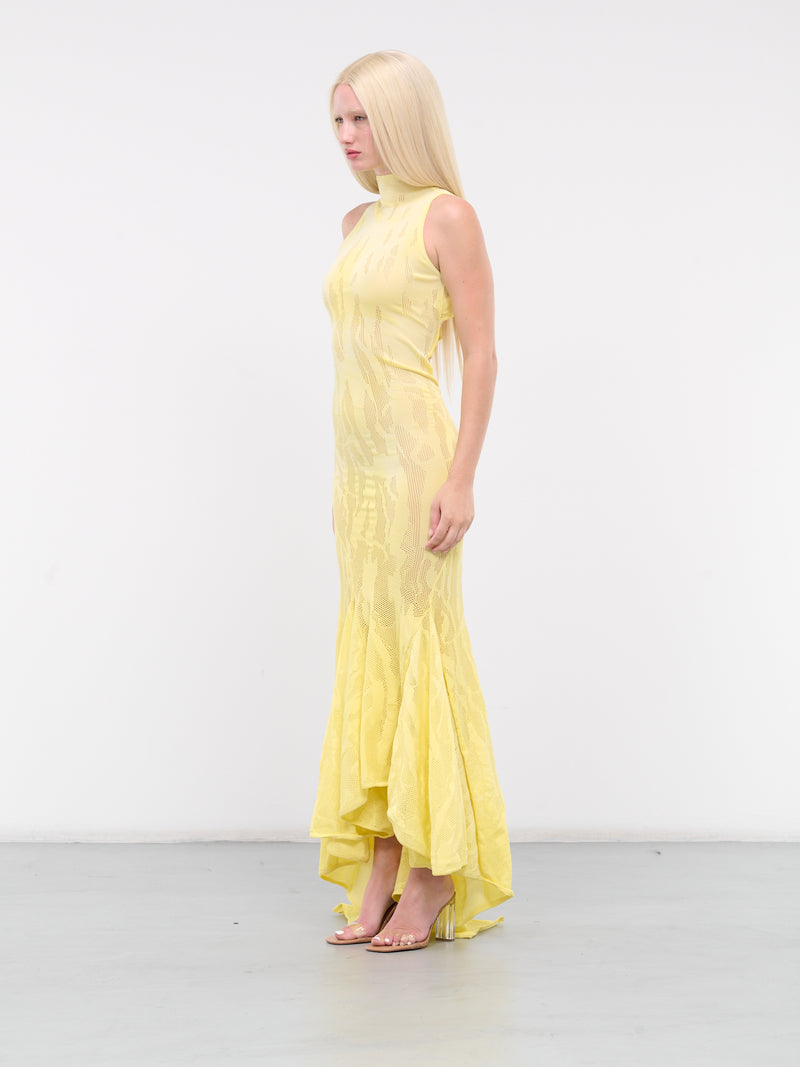 Florence Dress (951-911-YELLOW-WHITE)