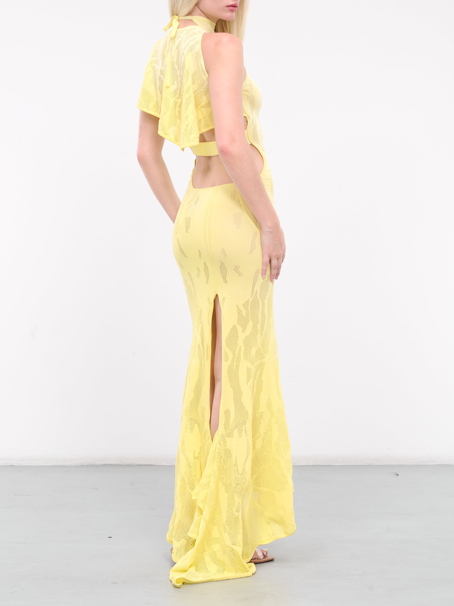 Florence Dress (951-911-YELLOW-WHITE)