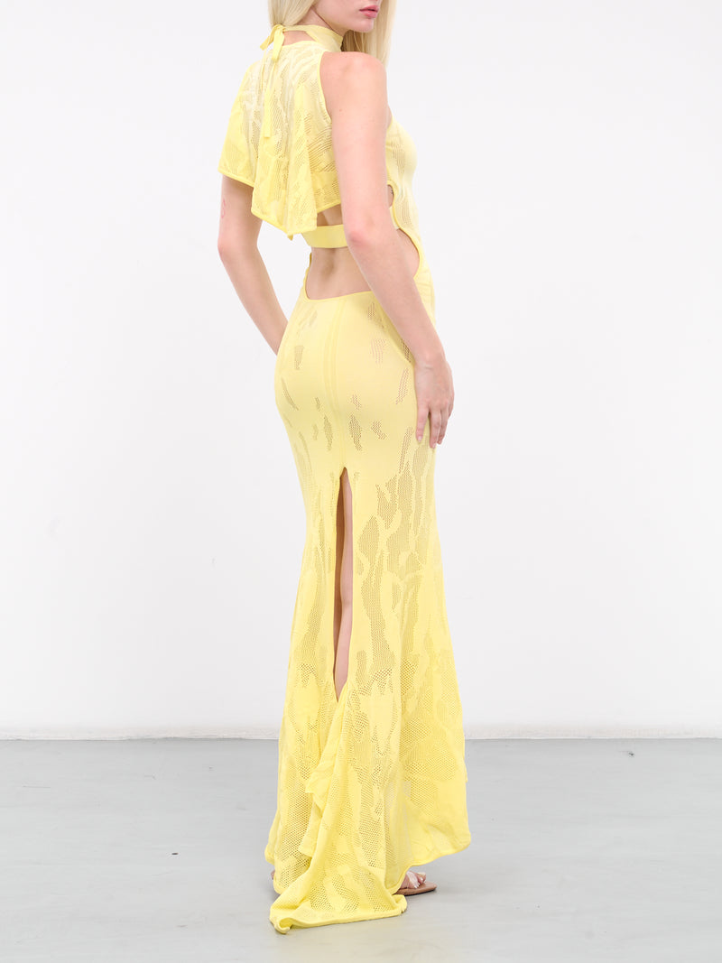 Florence Dress (951-911-YELLOW-WHITE)