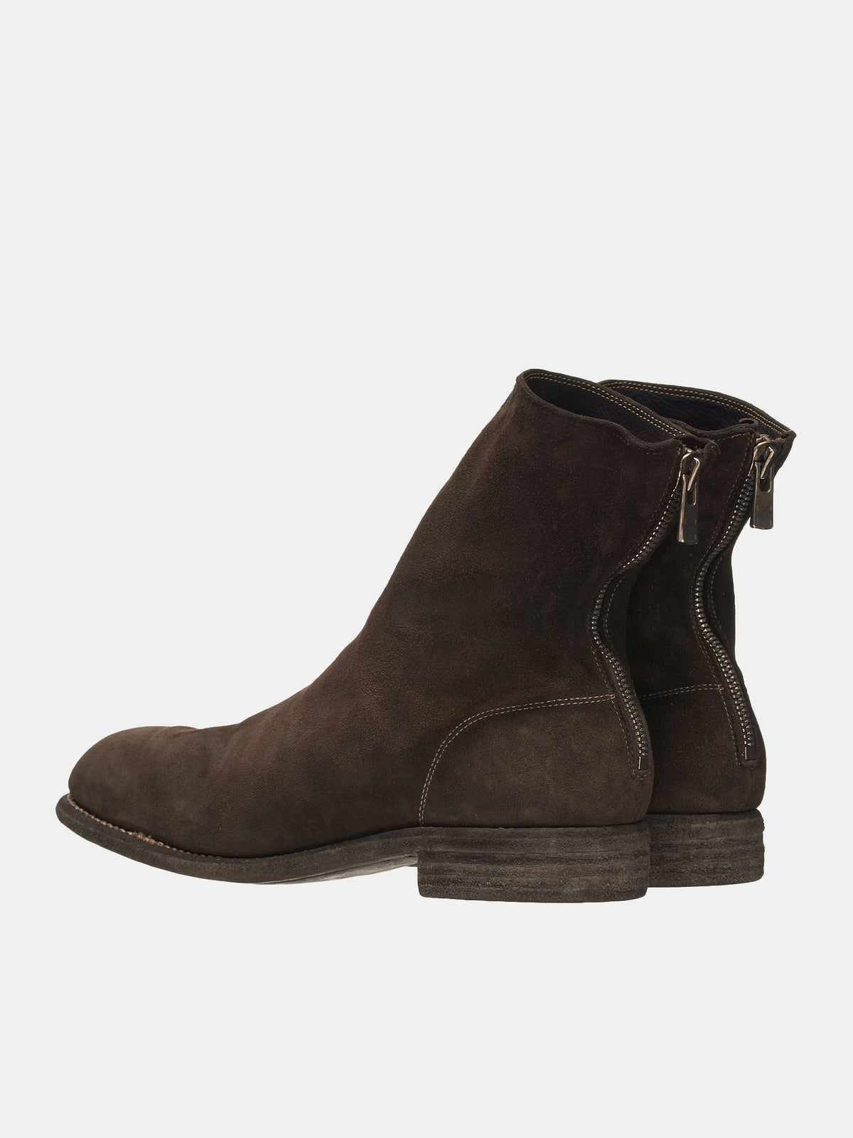986 Horse Leather Zip Boots (986-BABY-BUFF-REV-CV60T-DARK-B)