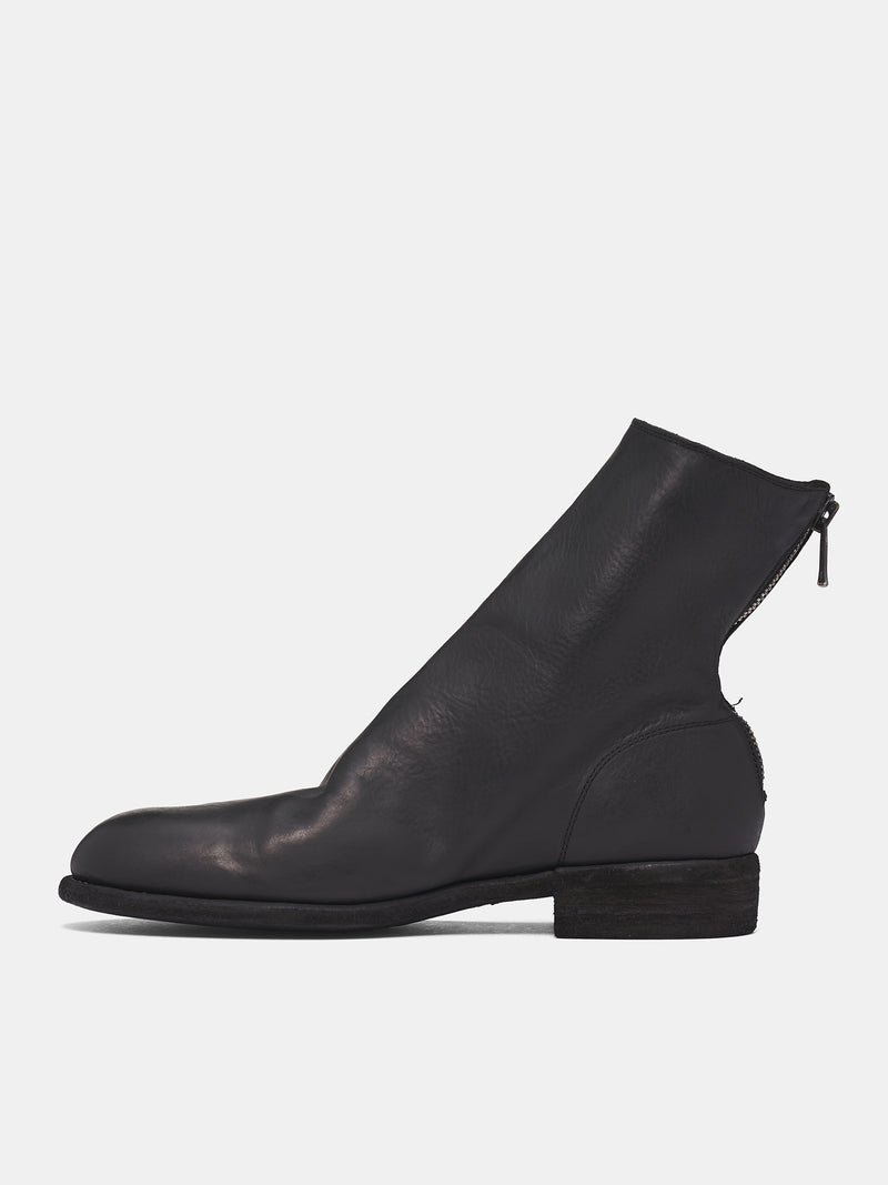 986X Horse Leather Back Zips (986X-HORSE-FG-BLKT-BLACK)