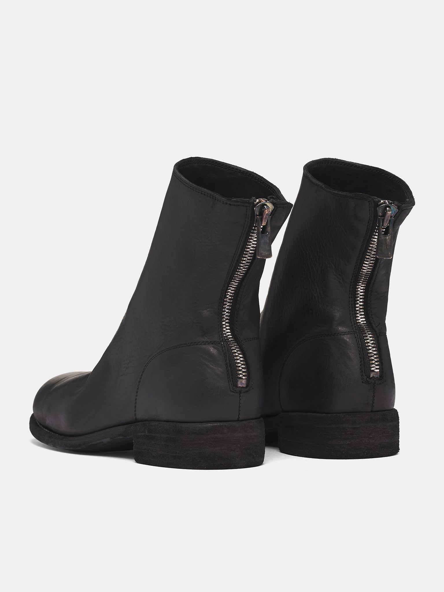 986X Horse Leather Back Zips (986X-HORSE-FG-BLKT-BLACK)