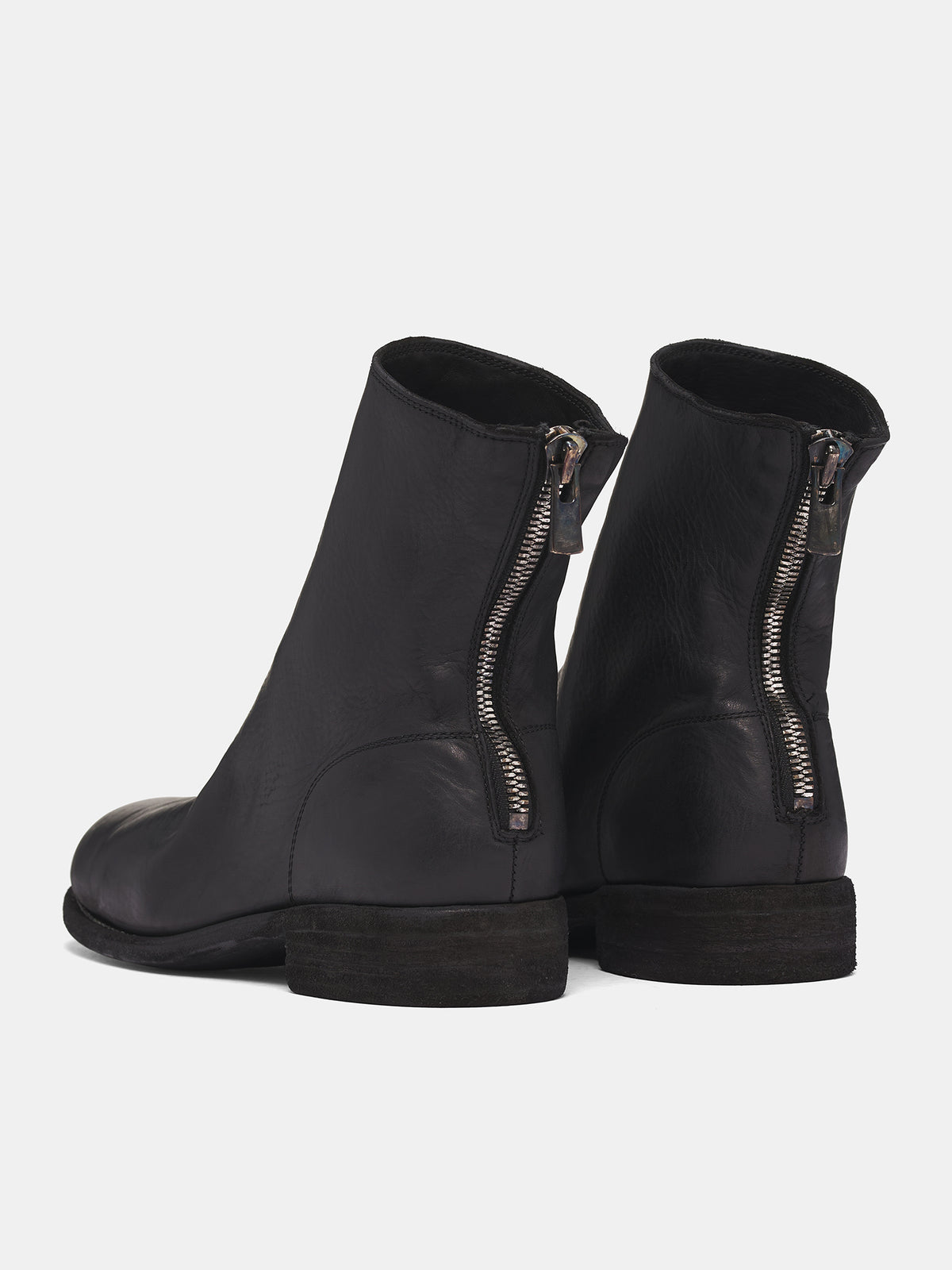 986X Horse Leather Back Zips (986X-HORSE-FG-BLKT-BLACK)