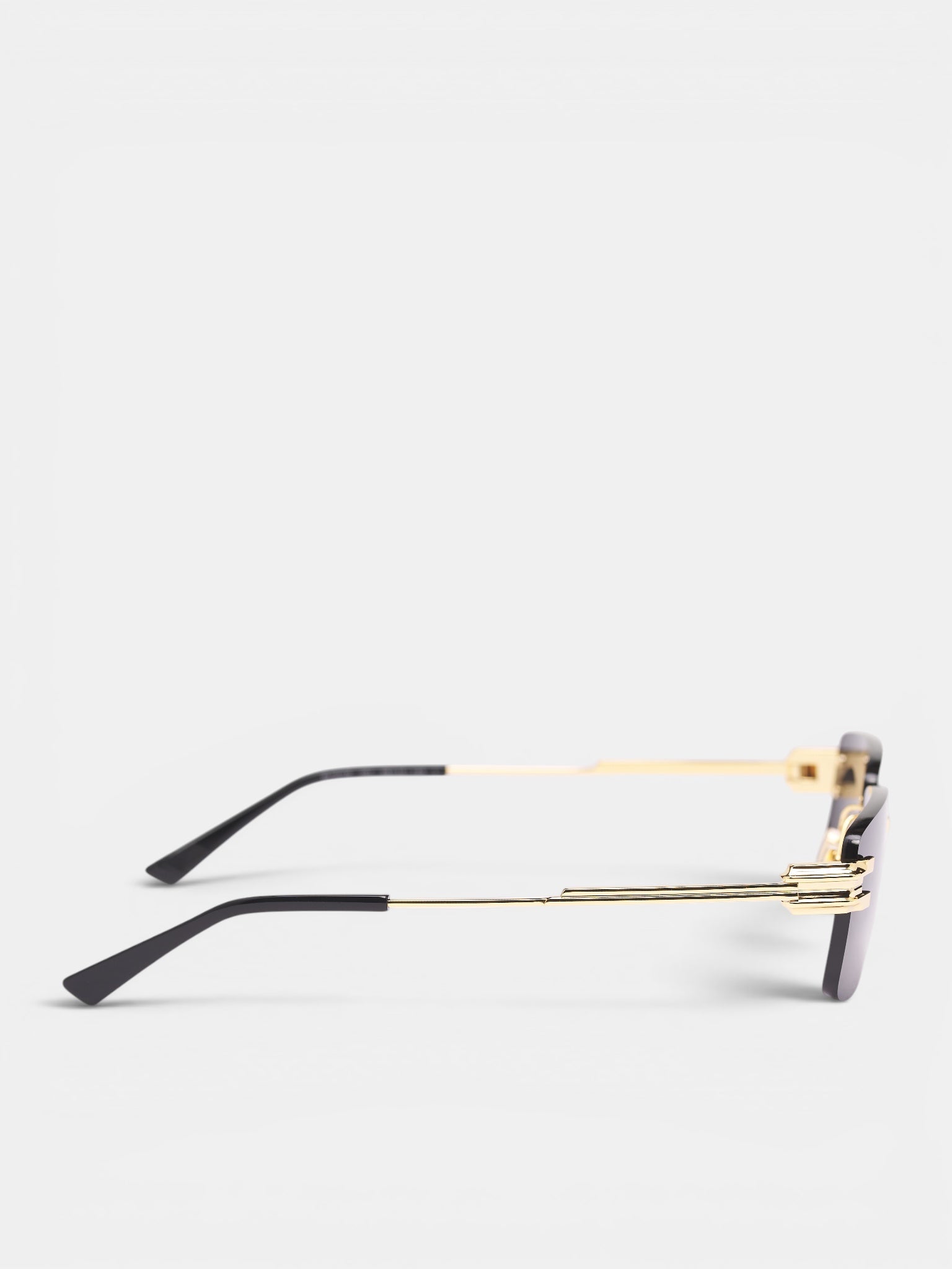 Rectangular Rimless Sunglasses (A002FEV4450-8043-GOLD-GREY)