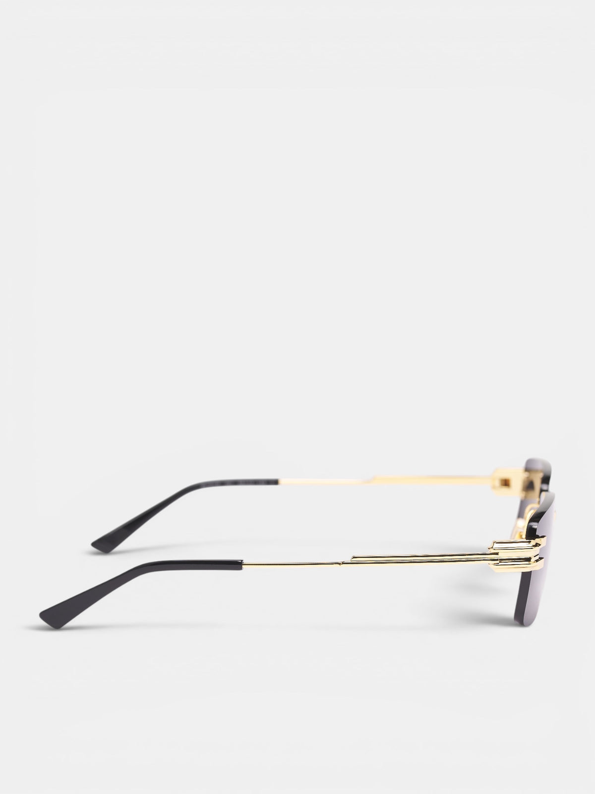 Rectangular Rimless Sunglasses (A002FEV4450-8043-GOLD-GREY)