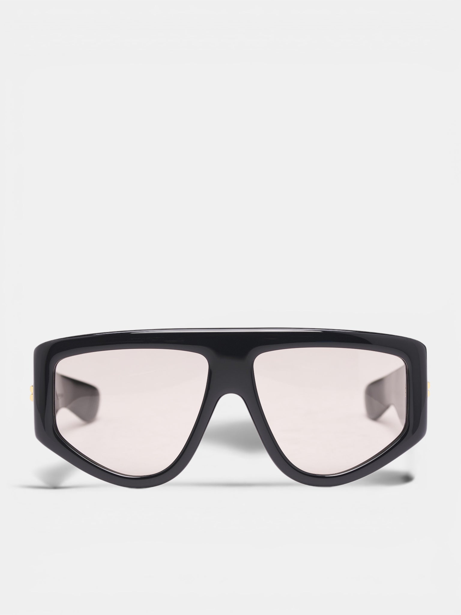 Black Thick Geometric Sunglasses (A002JNV2Q30-1136-BLACK-BROWN)