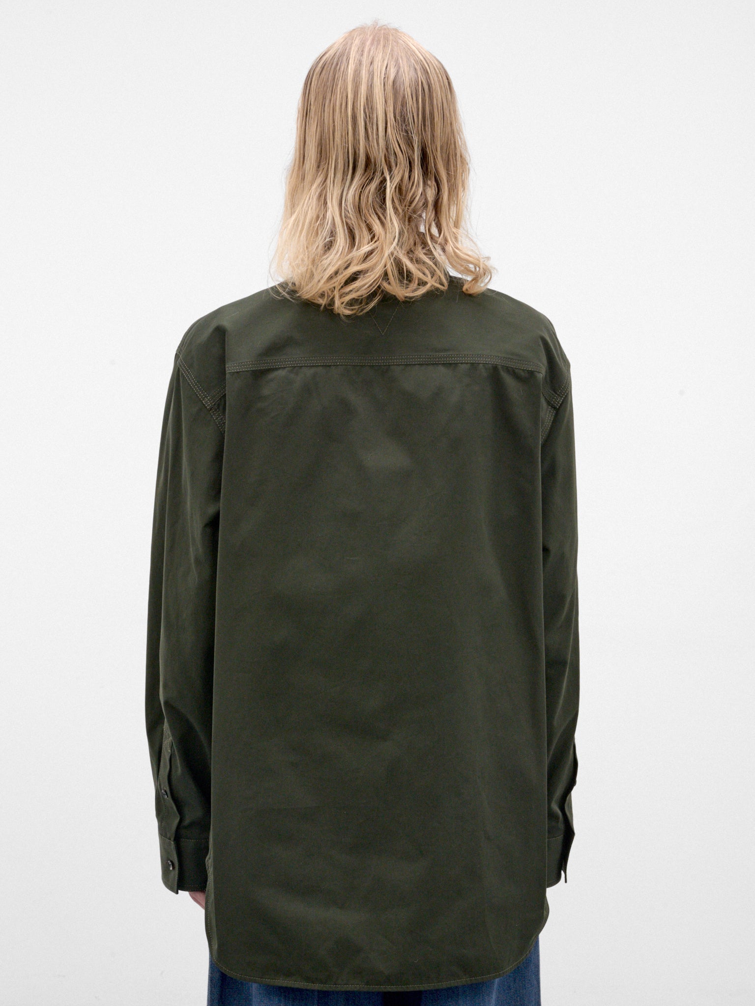 Juniper Cotton Cabardine Shirt (A0040ZV7BG0-3321-DARK-JUNIPER)