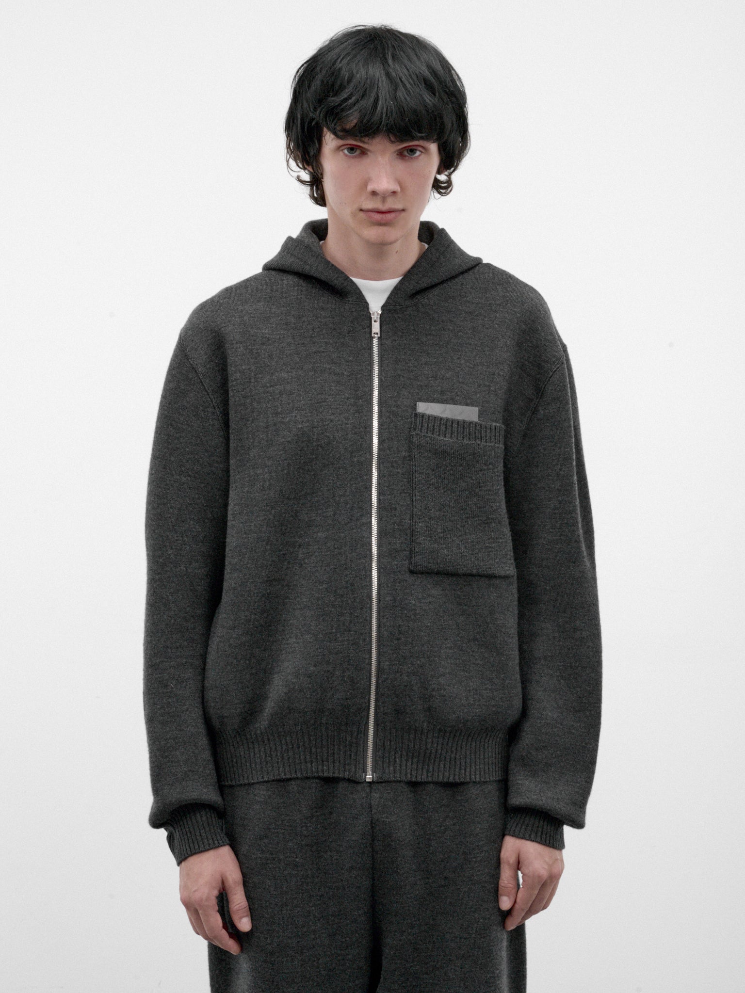Gray Wool-Cashmere Zip Hoodie (A005DNV70E0-1510-DARK-SLATE-ME)