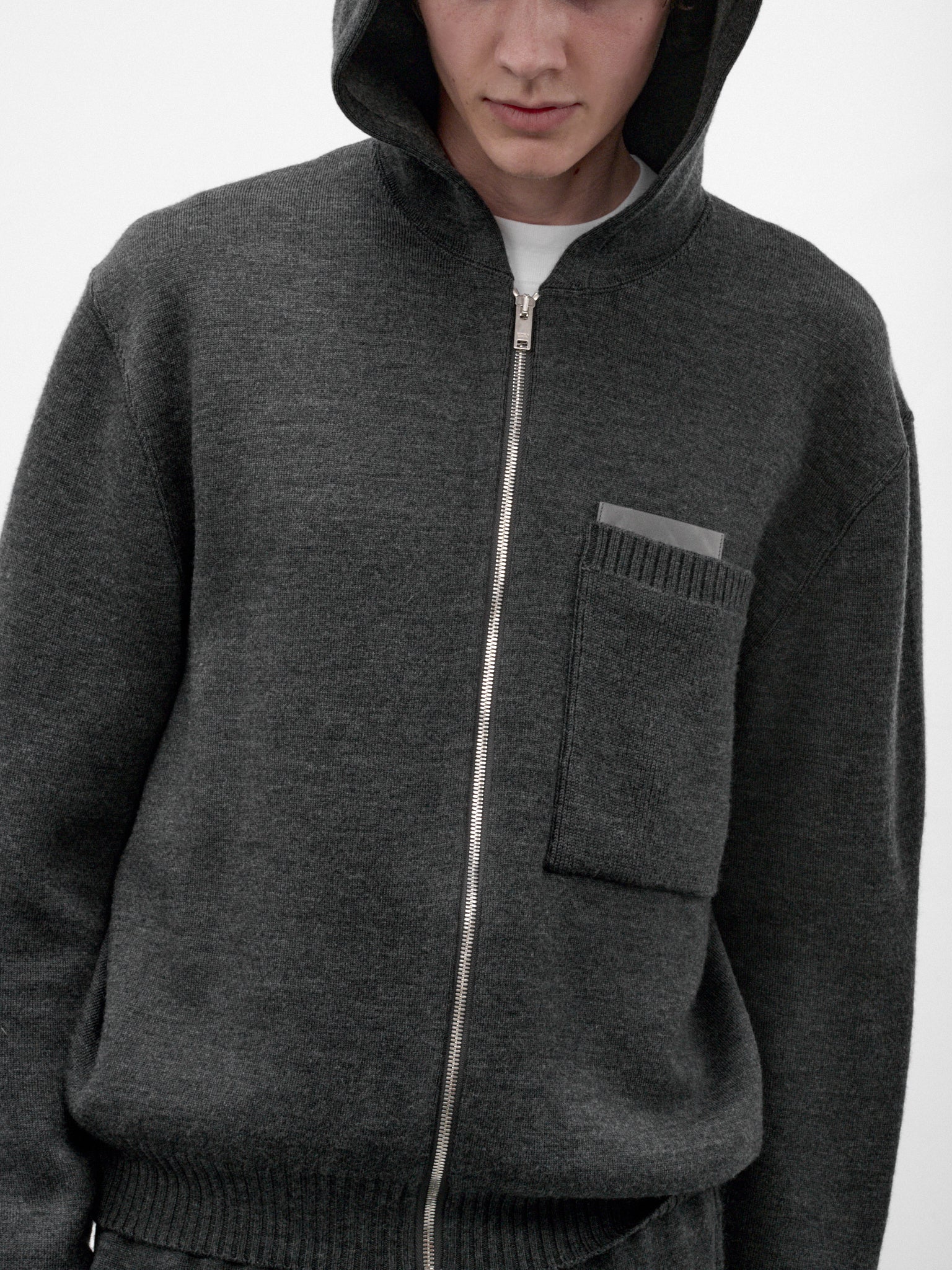 Gray Wool-Cashmere Zip Hoodie (A005DNV70E0-1510-DARK-SLATE-ME)