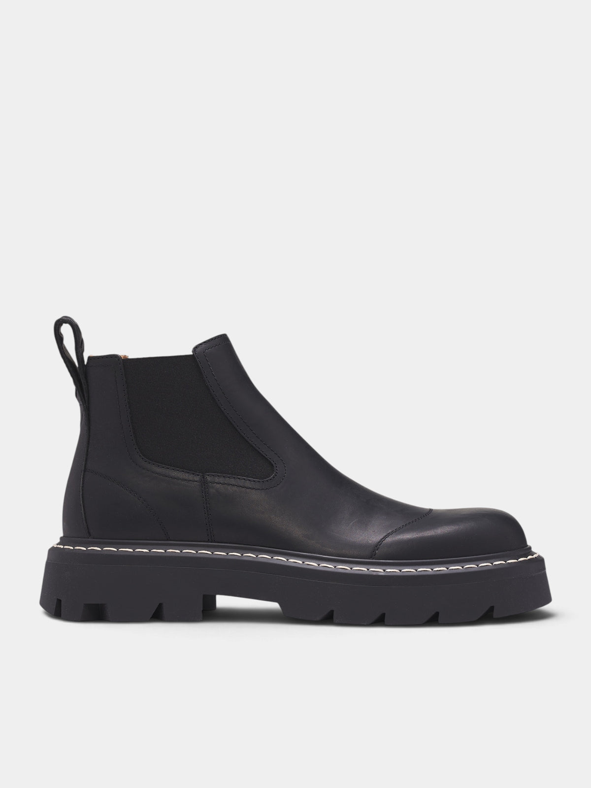 Black Chunky Chelsea Ankle Boots (A007B8VBS50-1000-BLACK)