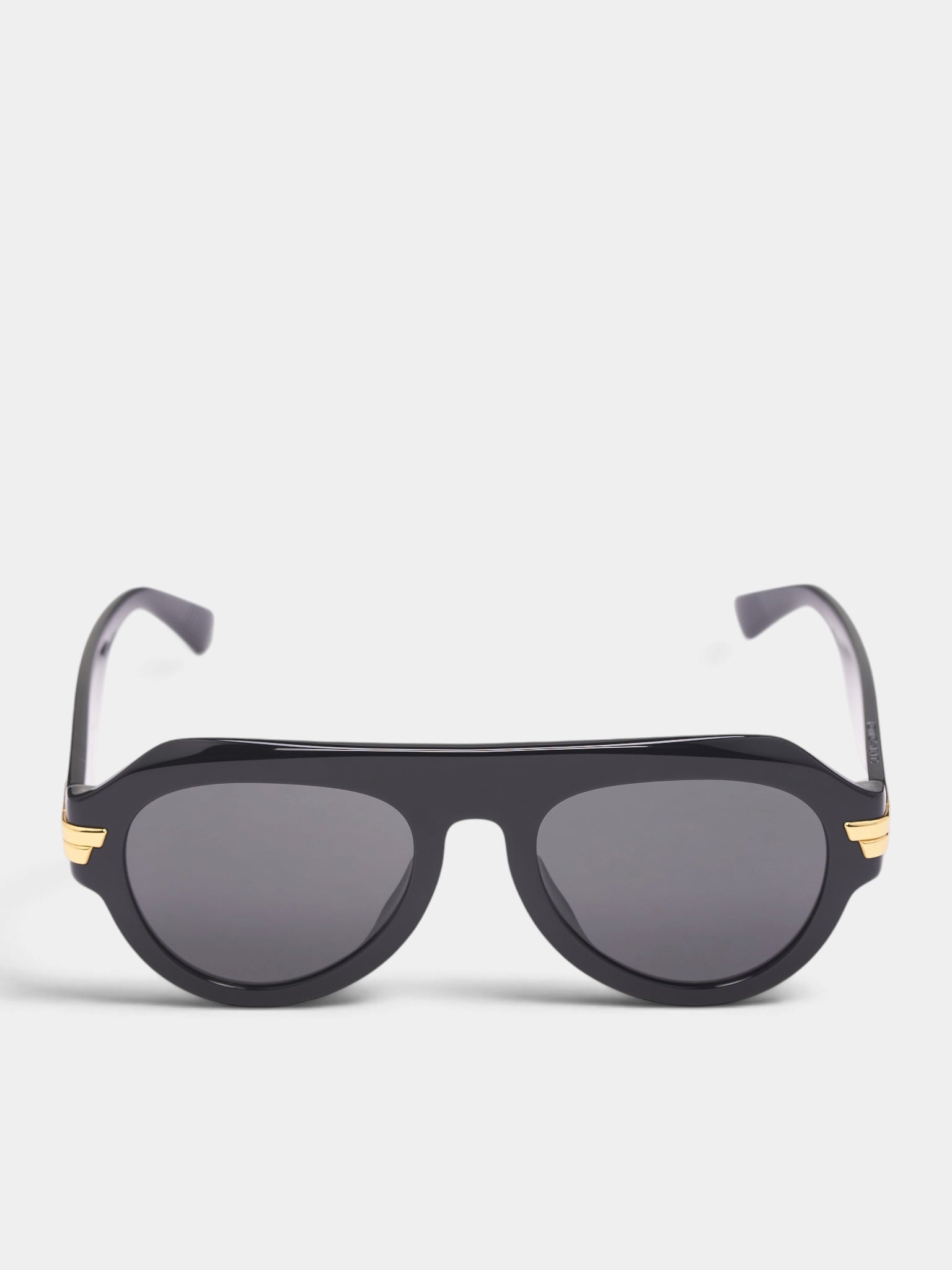 Black Acetate Aviator Sunglasses (A00998-V2Q30-BLACK-GREY)