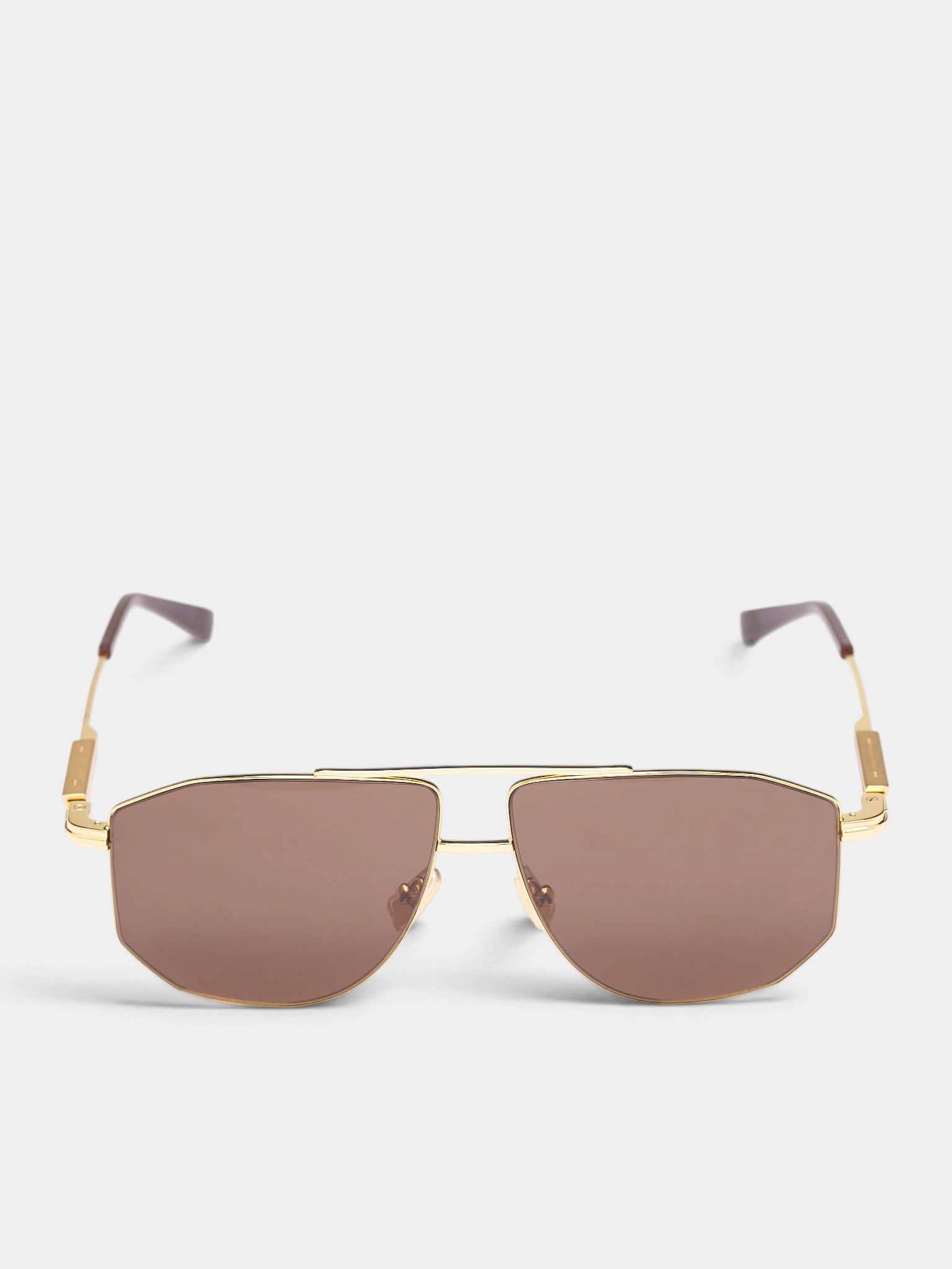 Gold Aviator Sunglasses (A009BT-V4450-1251-GOLD-BROWN)