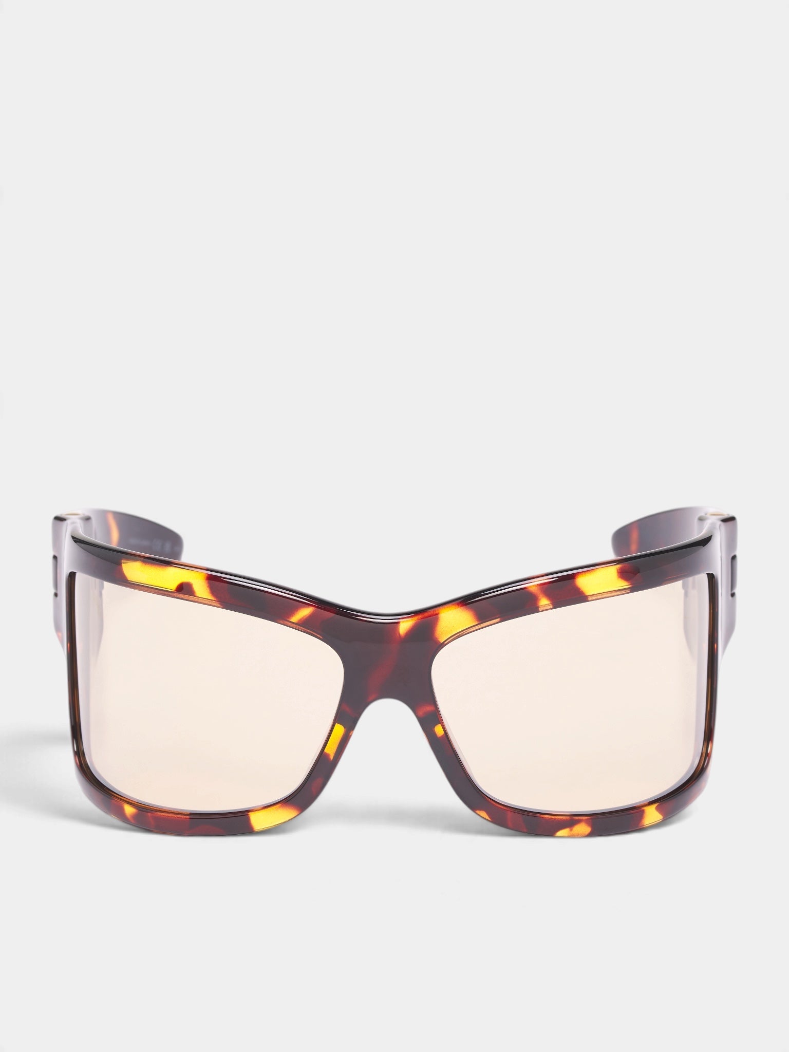 Havana Rectangular Wraparound Sunglasses (A009H5VBL80-1509-HAVANA-YELLOW)