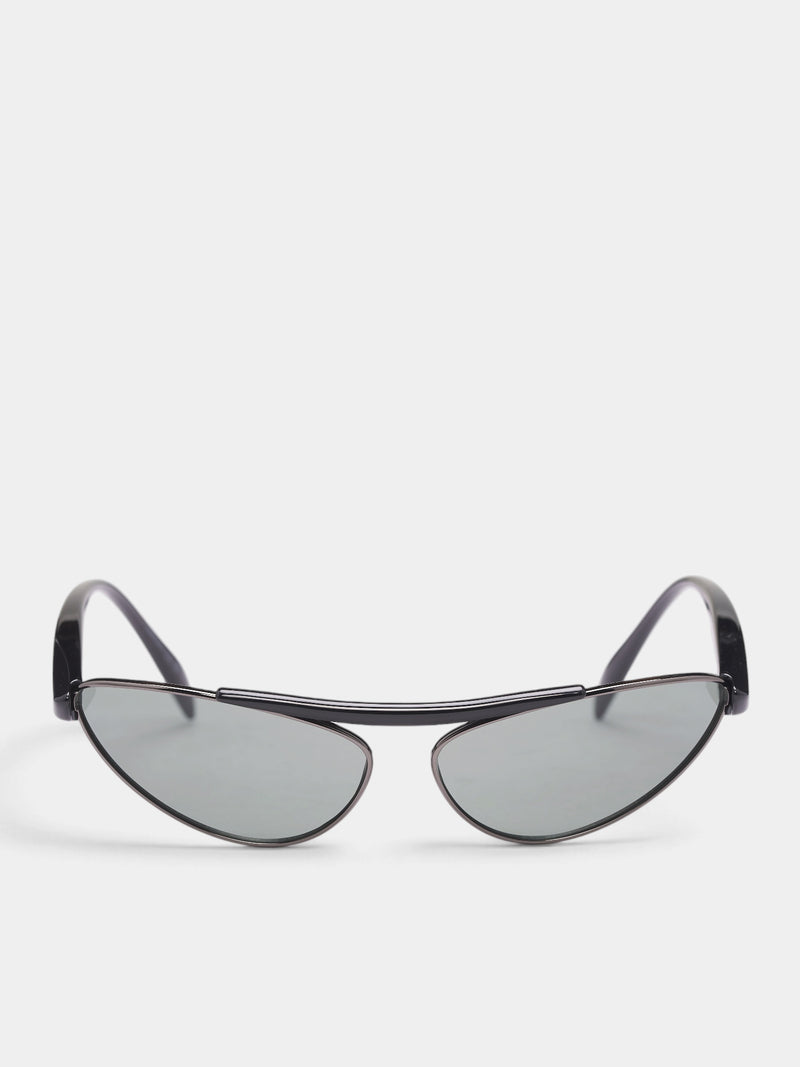 Gray Cat-Eye Sunglasses (A009H8VBL80-1234-RUTH-BLACK-GR)
