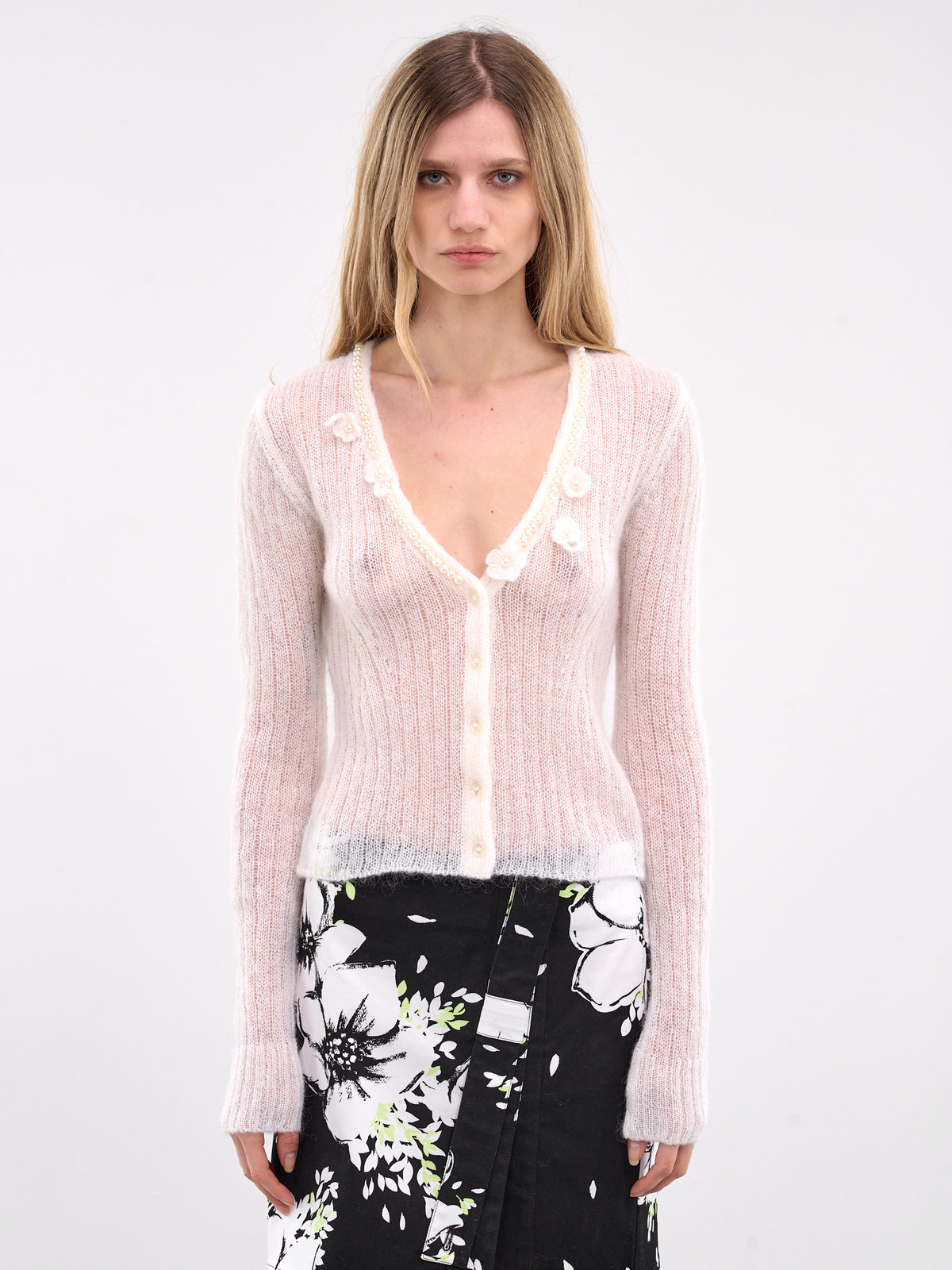 Flower Cardigan (A0909-8703-WHITE)