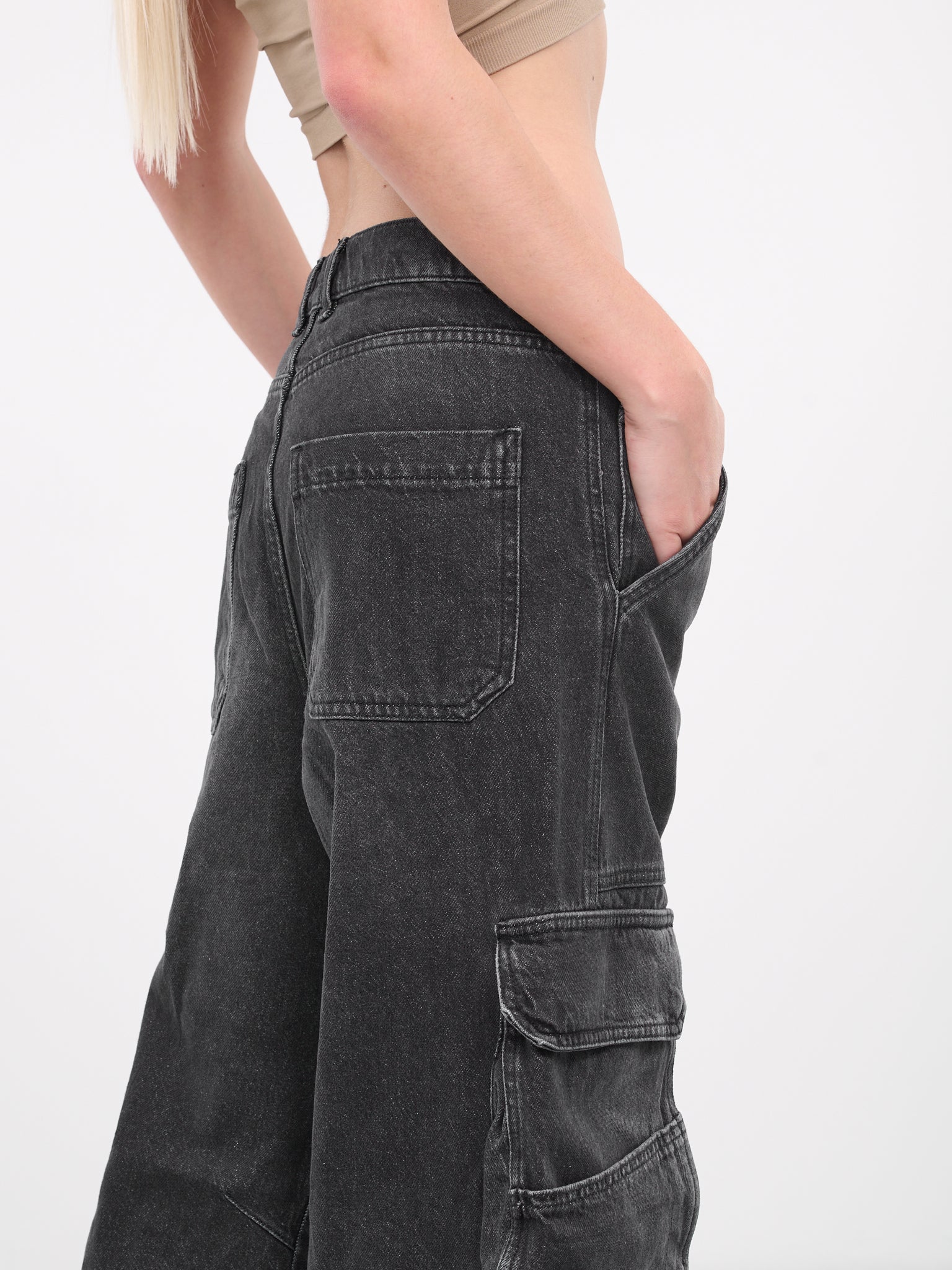 D-Side Cargo Jeans (A11871-0HLAA-02-BLACK-DENIM)