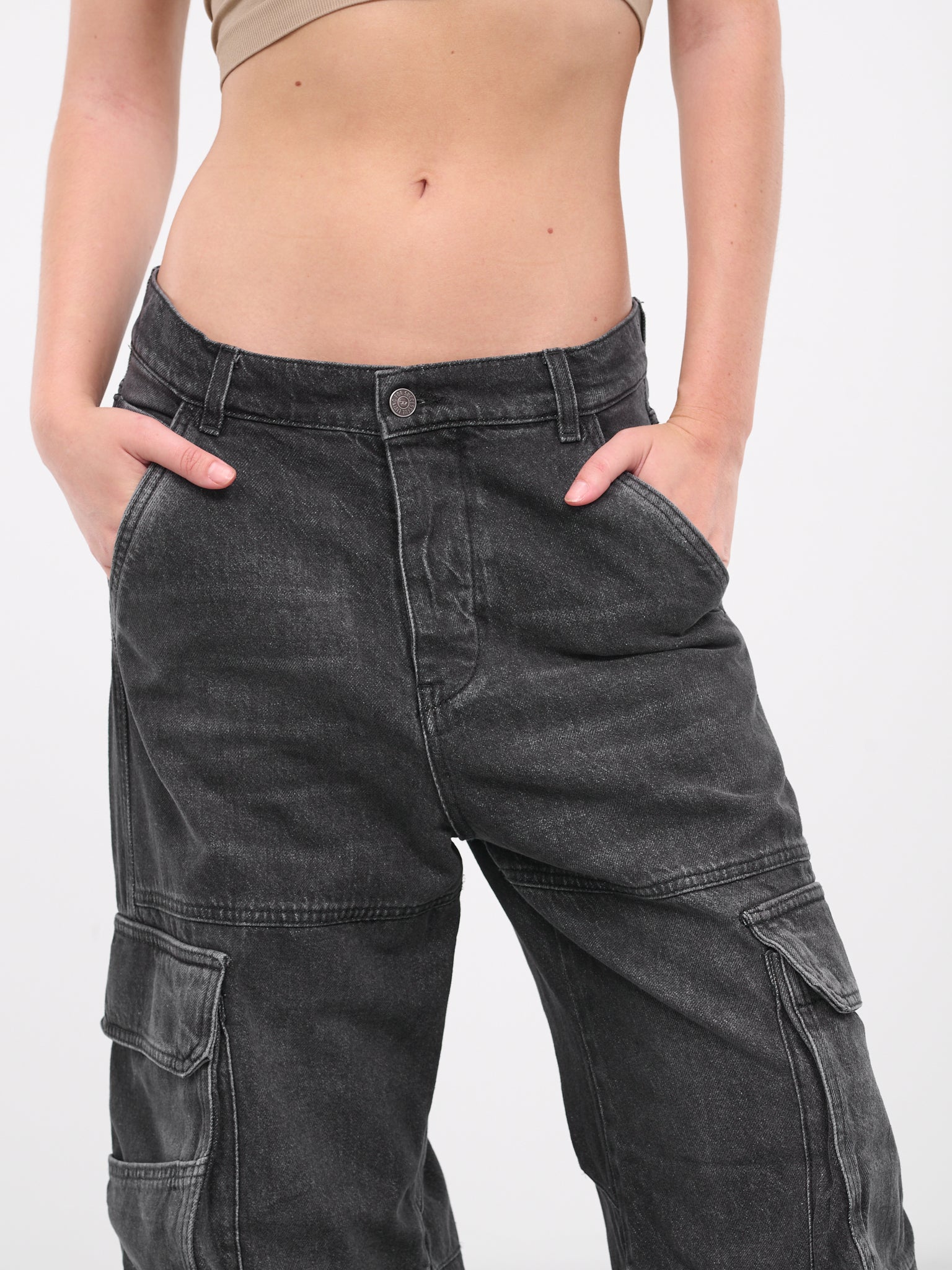 D-Side Cargo Jeans (A11871-0HLAA-02-BLACK-DENIM)