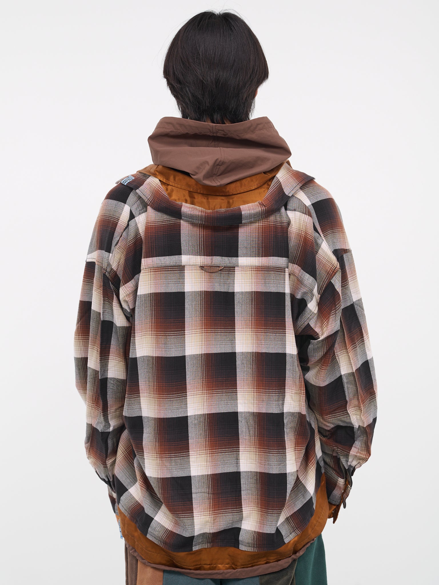 Layered Shirt Hoodie (A11SH072-BROWN)