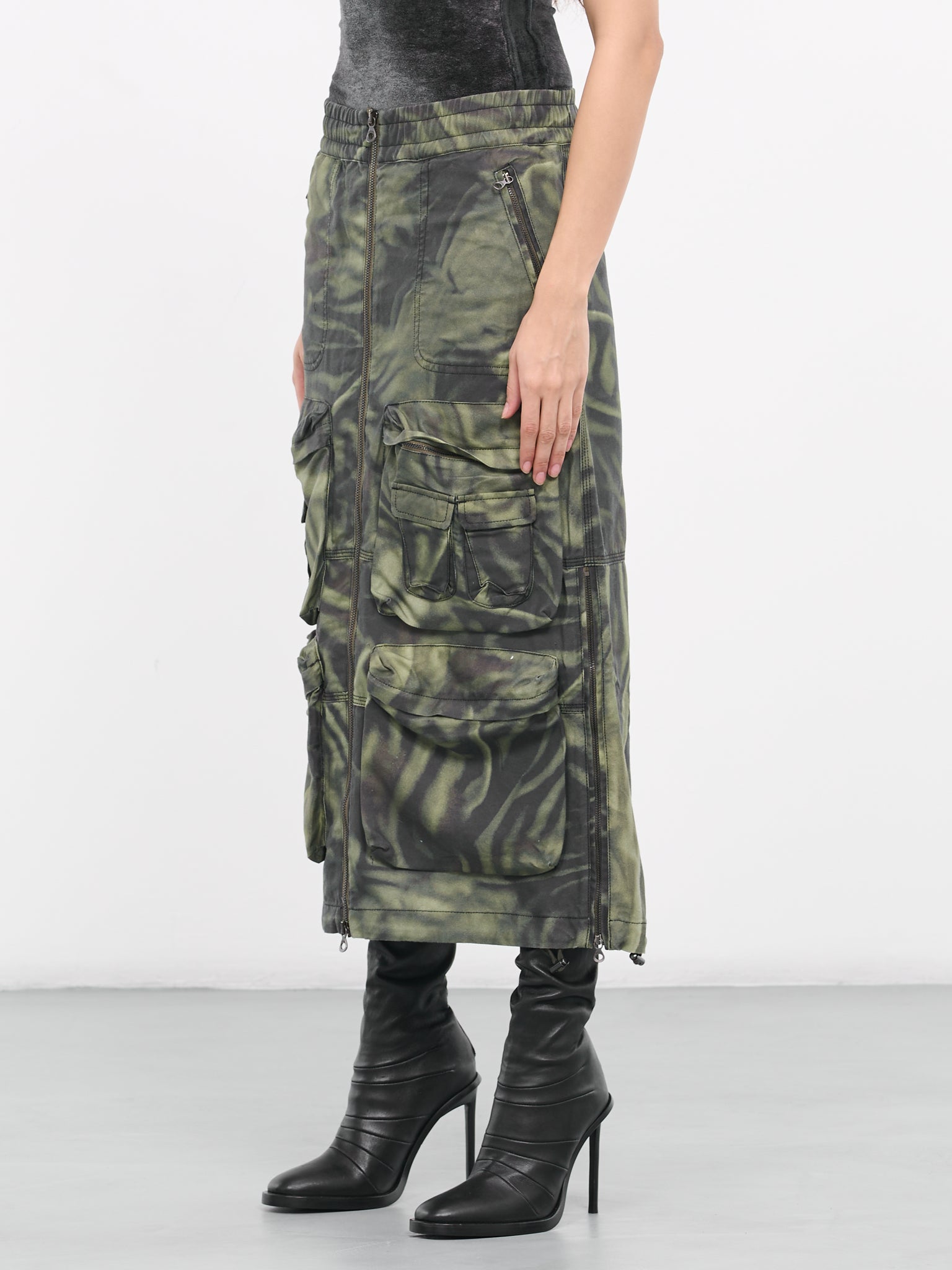 O-Mirtow Skirt (A12217-0WGAL-OLIVE-GREEN)