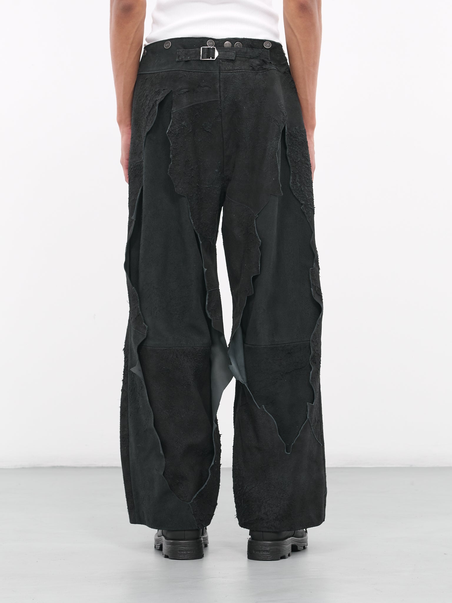Distressed sales leather pants