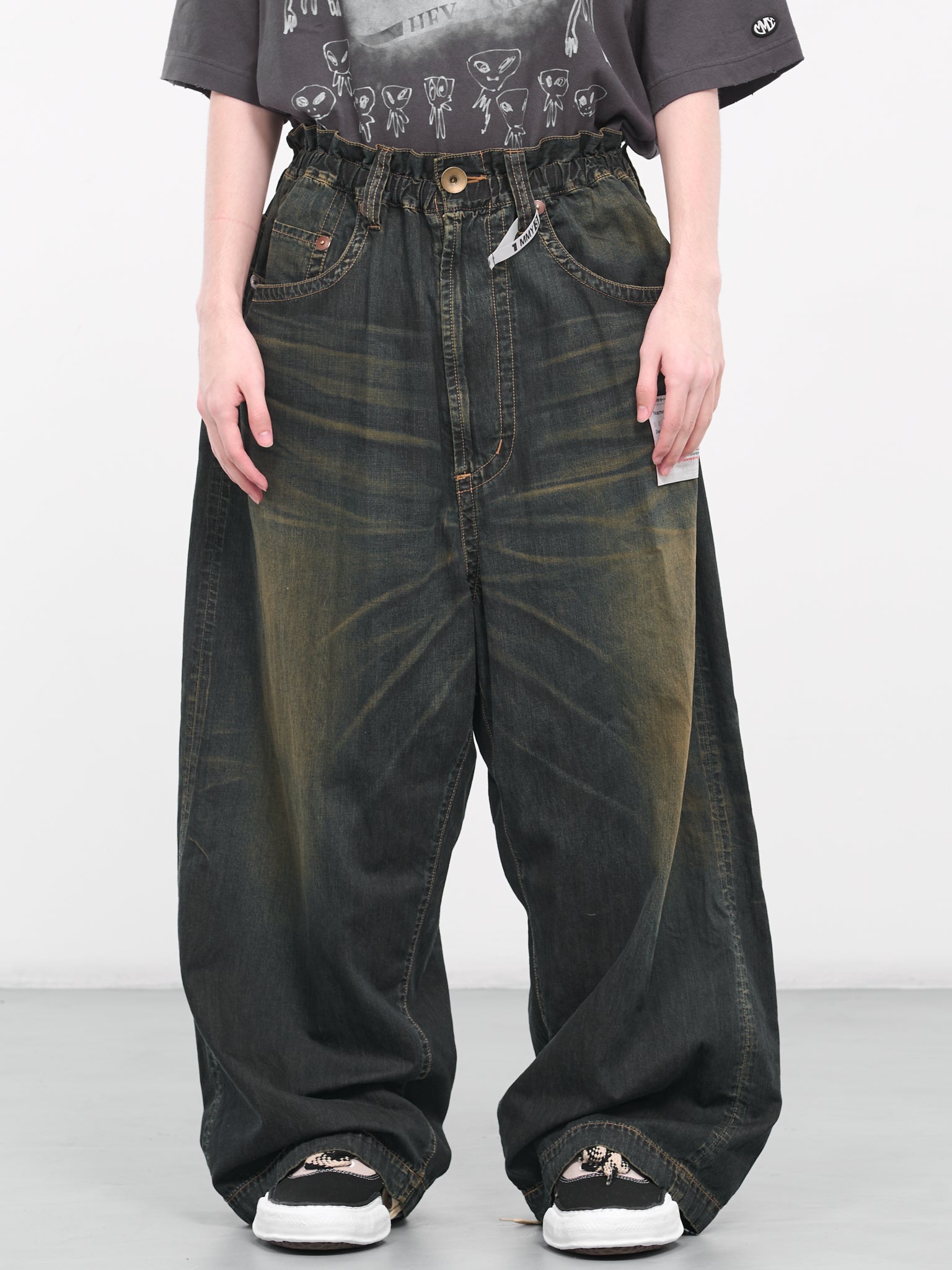 Oversized Denim Wide Pants (A12PT023-INDIGO)