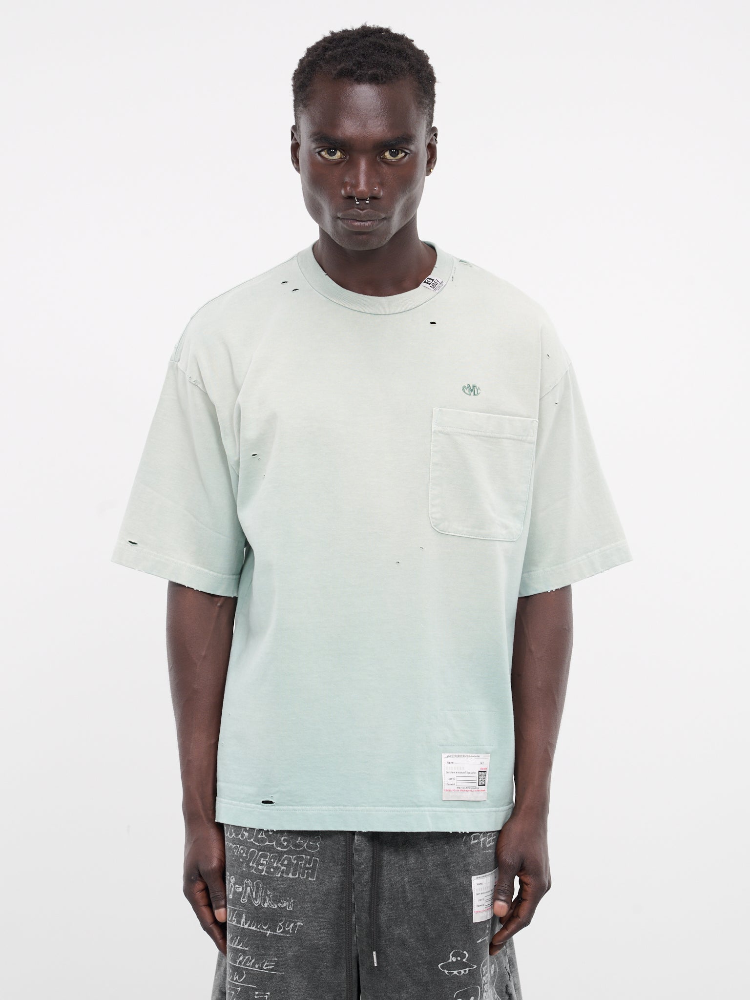 distressed pocket tee