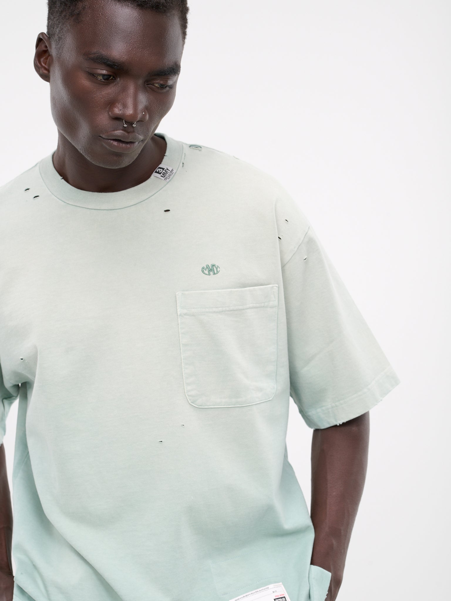 distressed pocket tee