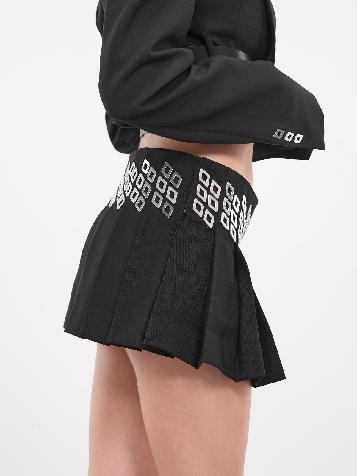 Diamond Stud Mini Skirt (A1455-1000-BLACK)