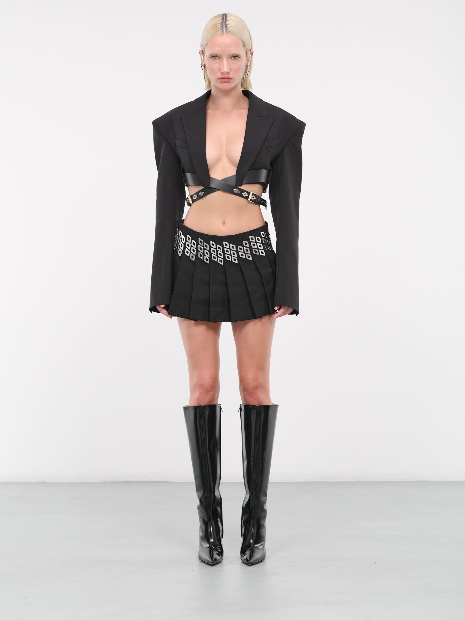 Diamond Stud Mini Skirt (A1455-1000-BLACK)