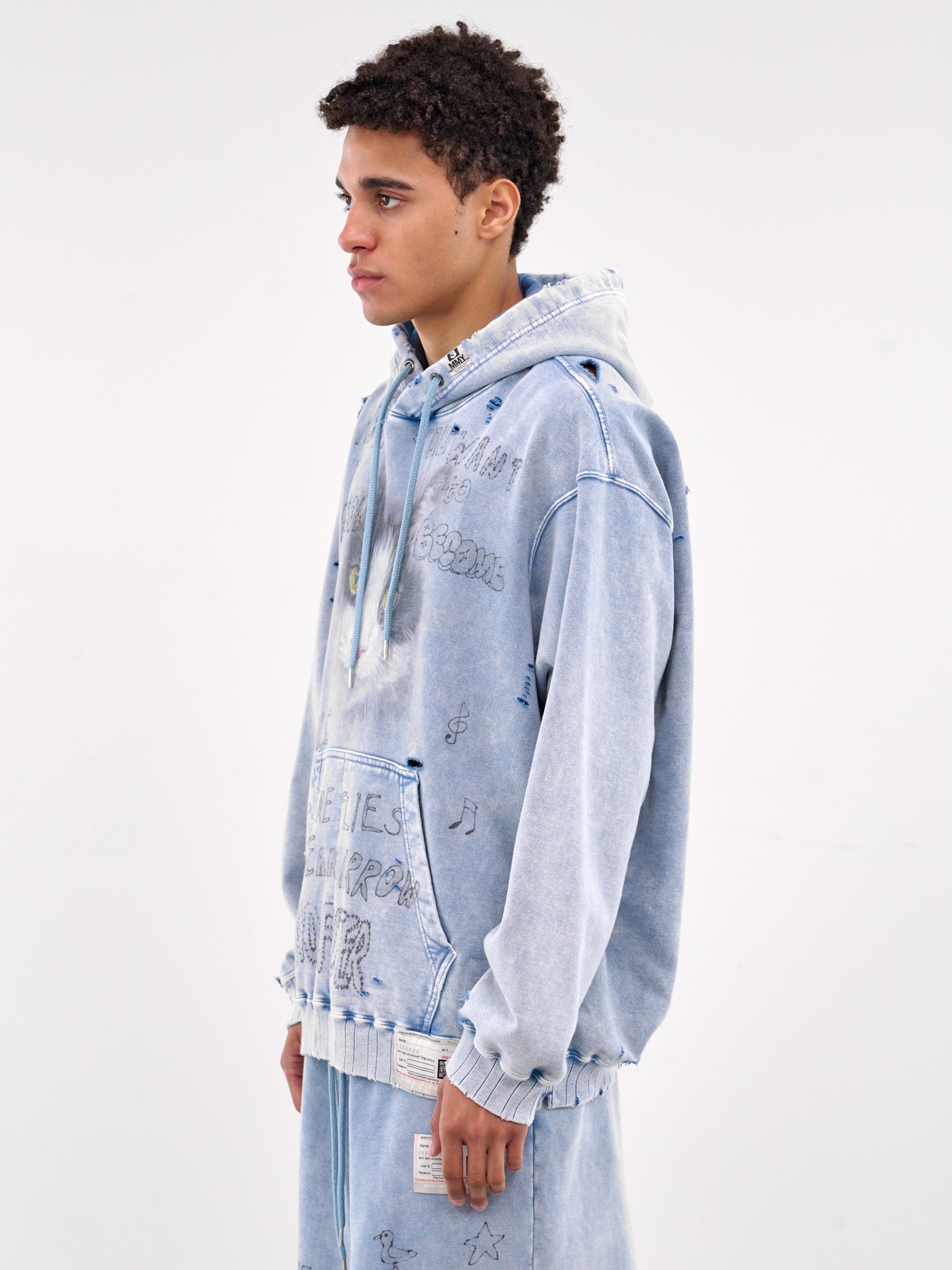 Cat Graphic Hoodie (A14HD542-BLUE)