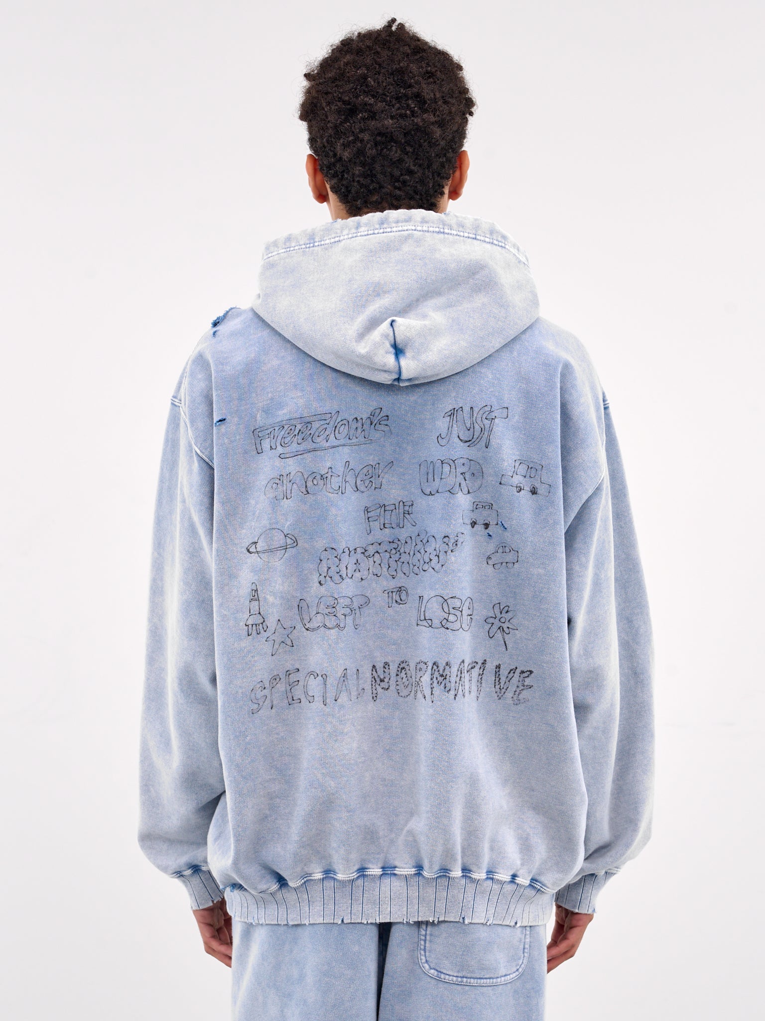 Cat Graphic Hoodie (A14HD542-BLUE)