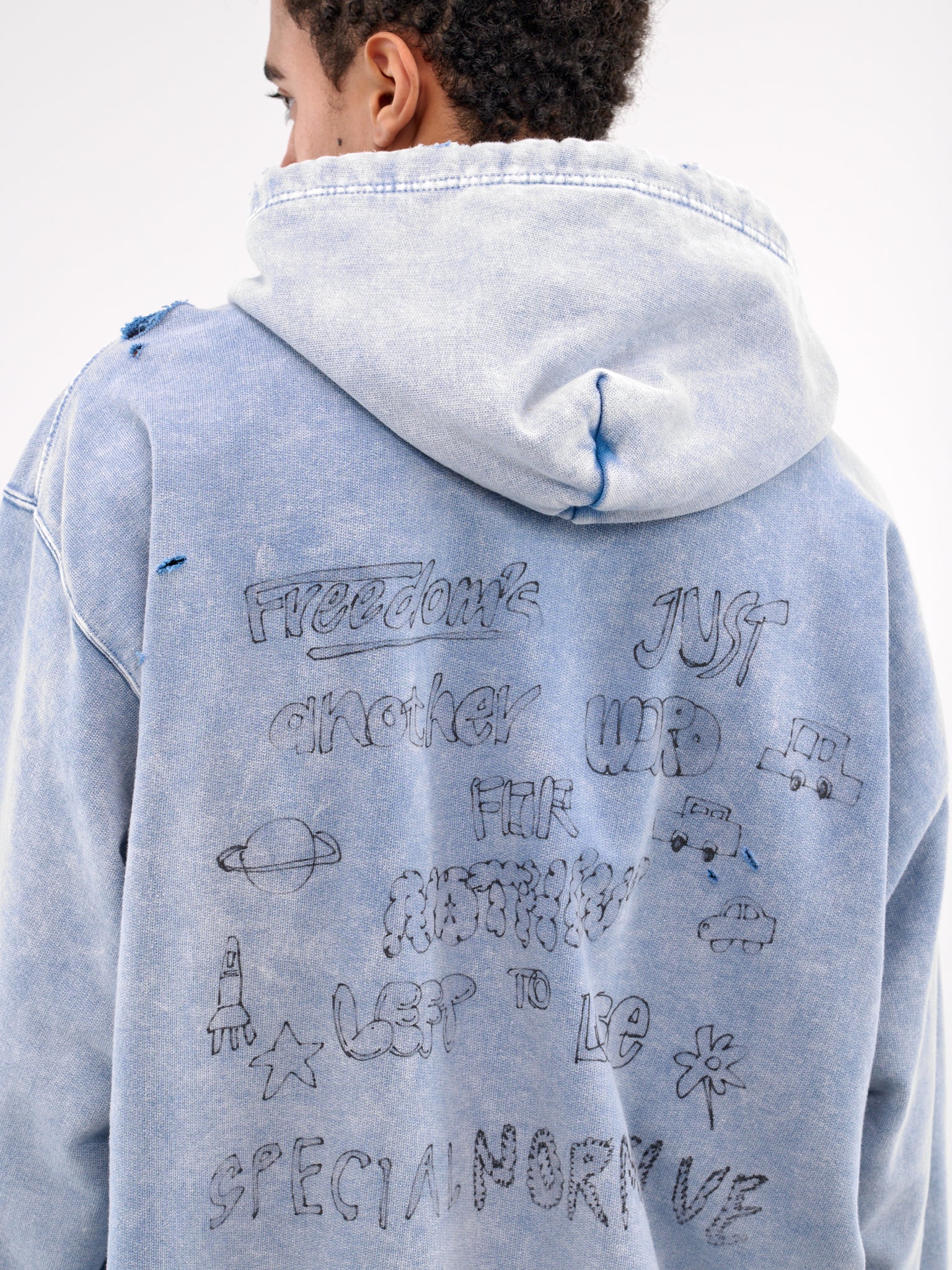 Cat Graphic Hoodie (A14HD542-BLUE)