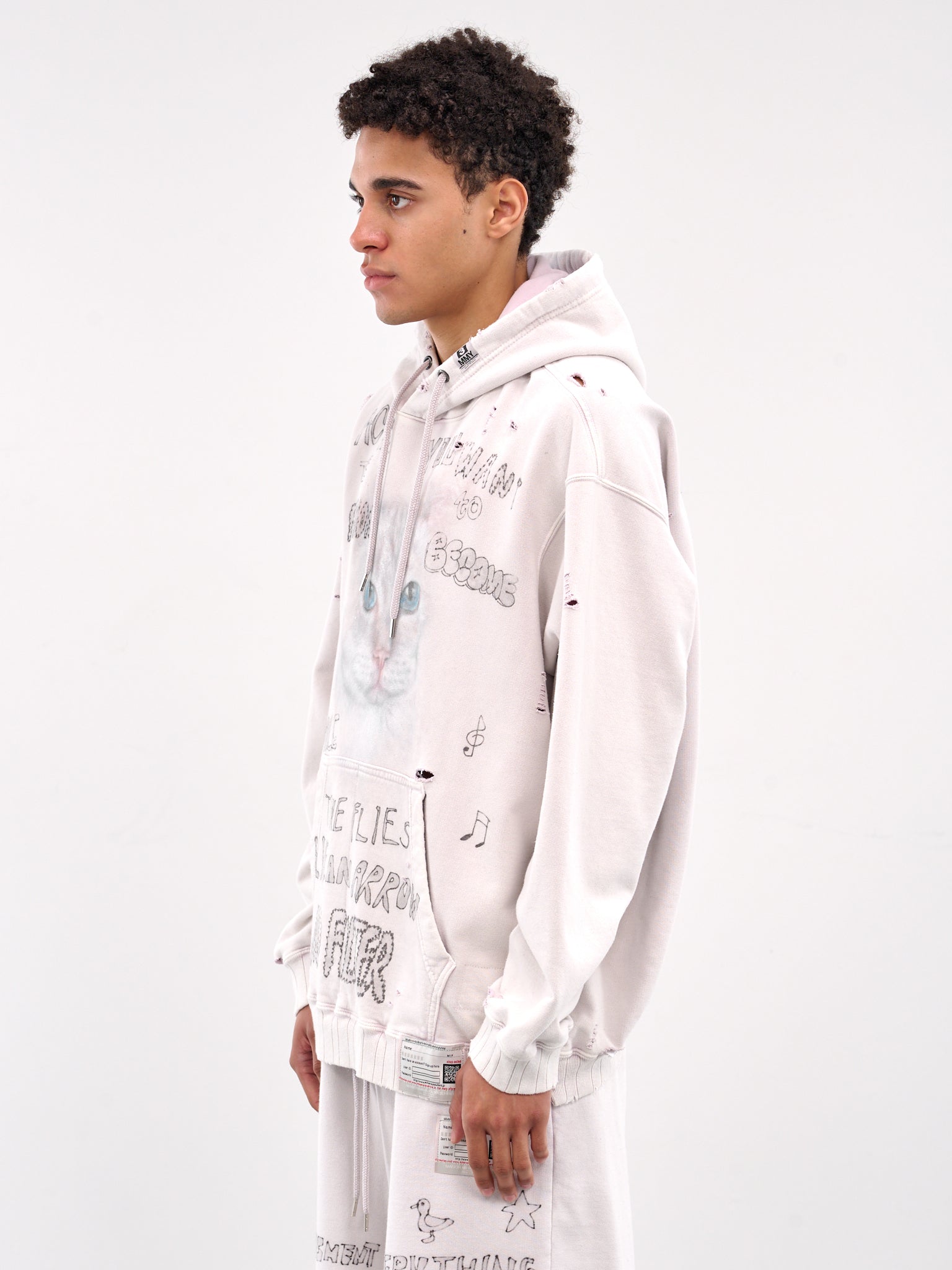 Cat Graphic Hoodie (A14HD542-PINK)