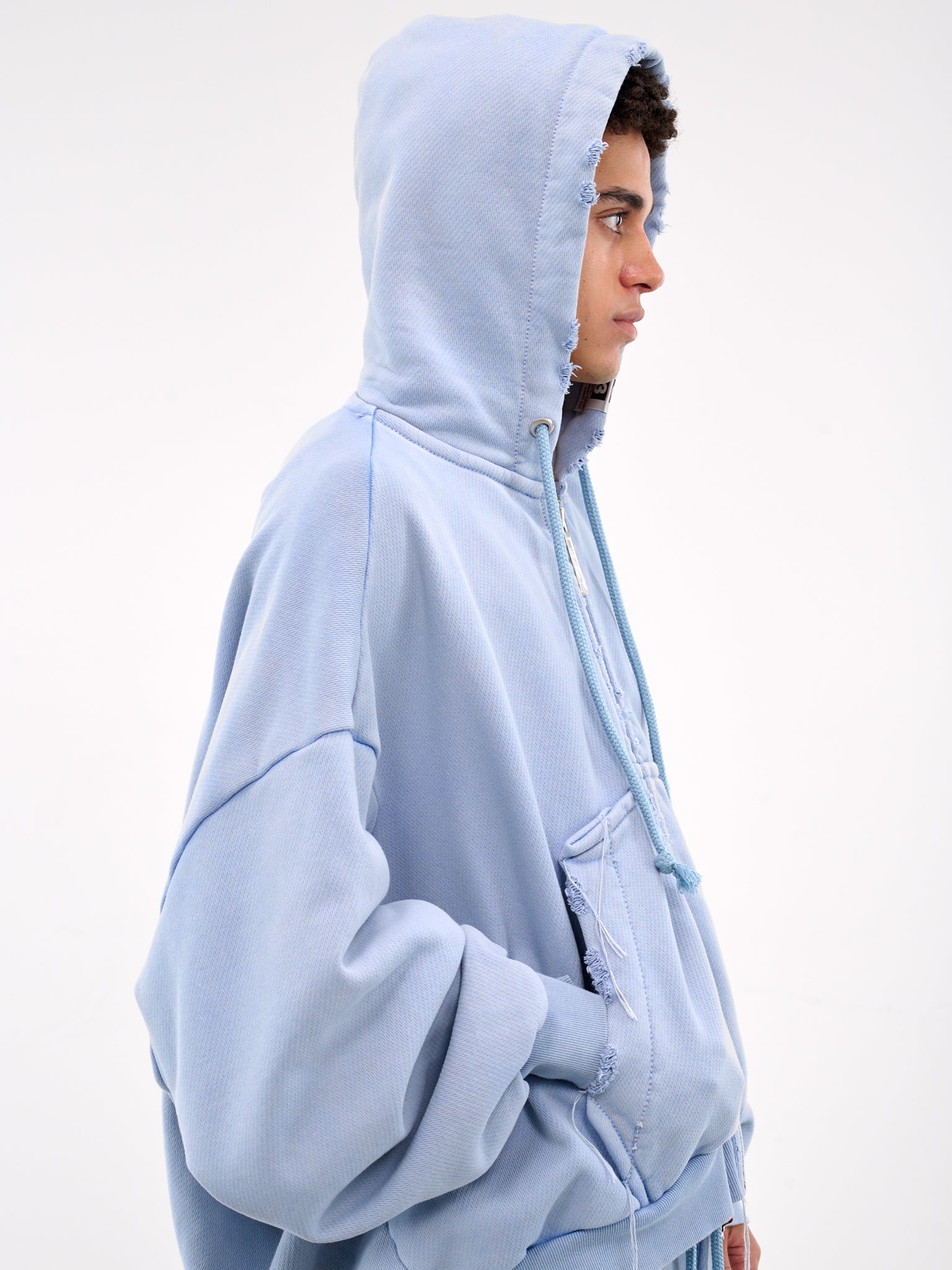 Oversized Zip-Up Hoodie (A14PK521-BLUE)