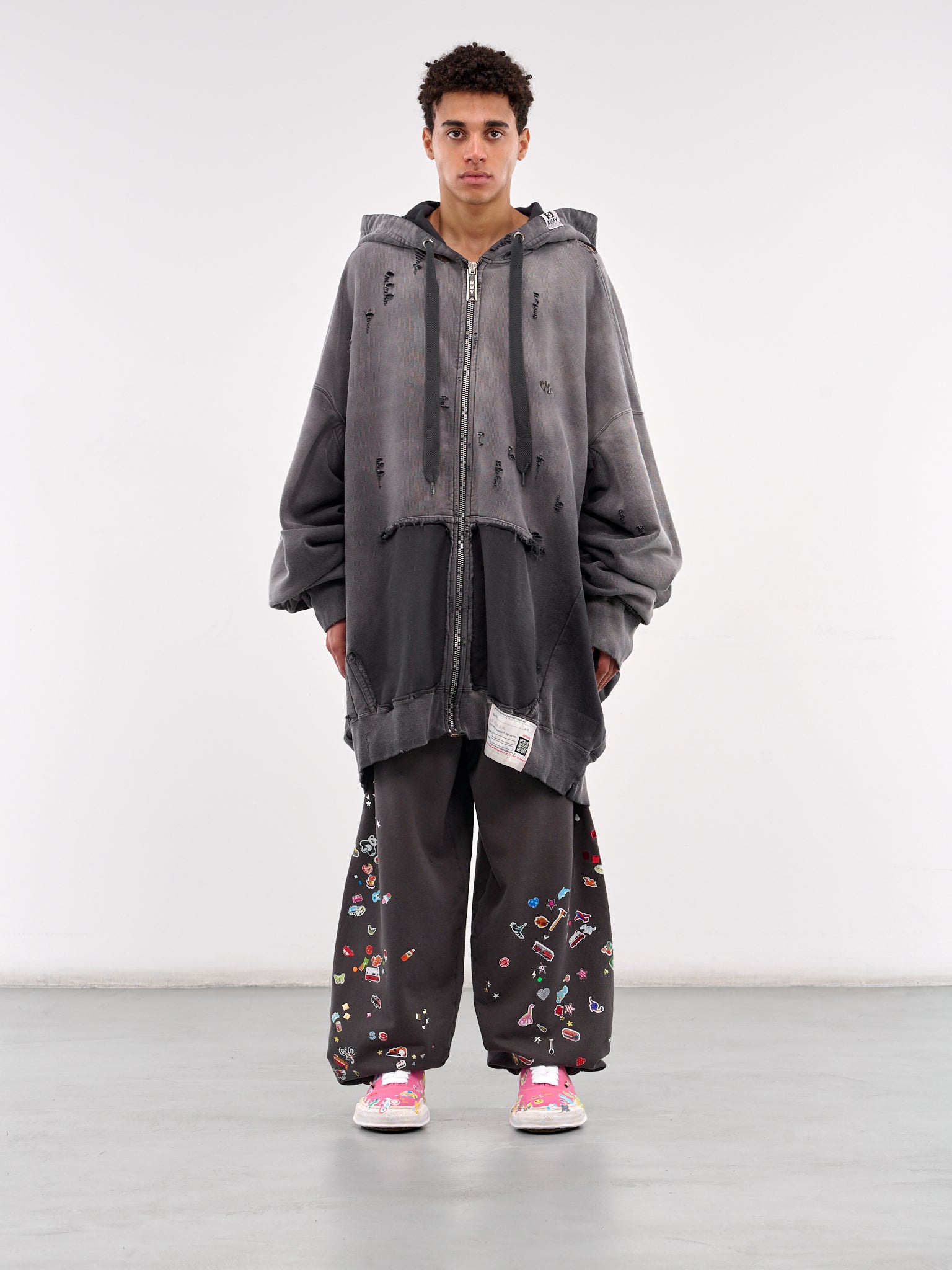 Oversized Zip Hoodie (A14PK531-BLACK)