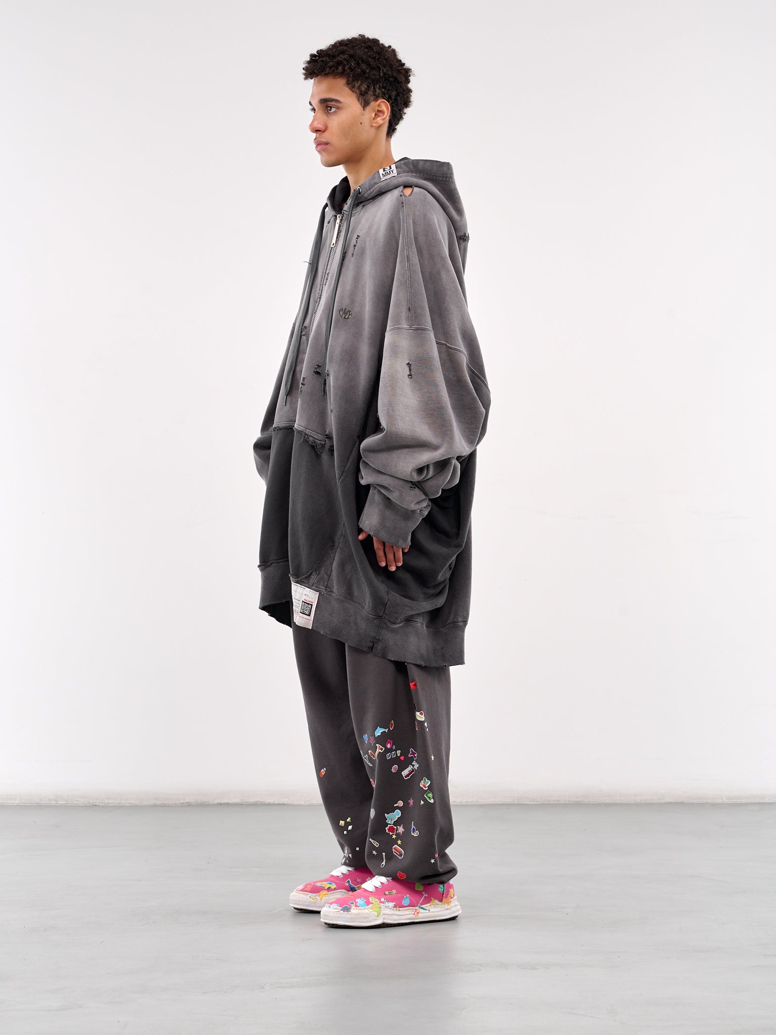 Oversized Zip Hoodie (A14PK531-BLACK)
