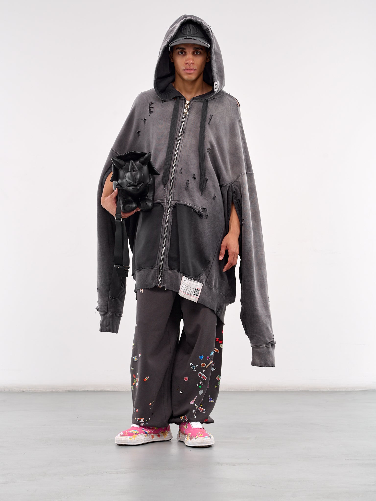 Oversized Zip Hoodie (A14PK531-BLACK)