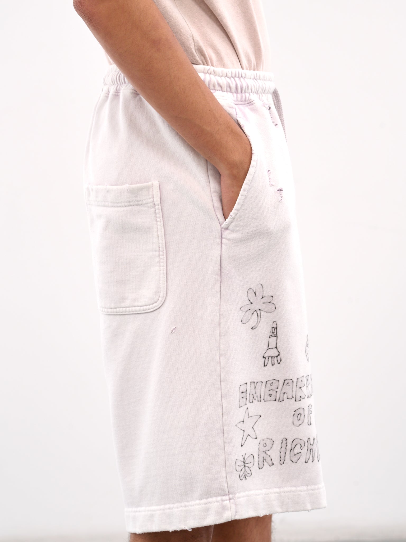 Graphic Sweat Shorts (A14SP544-PINK)