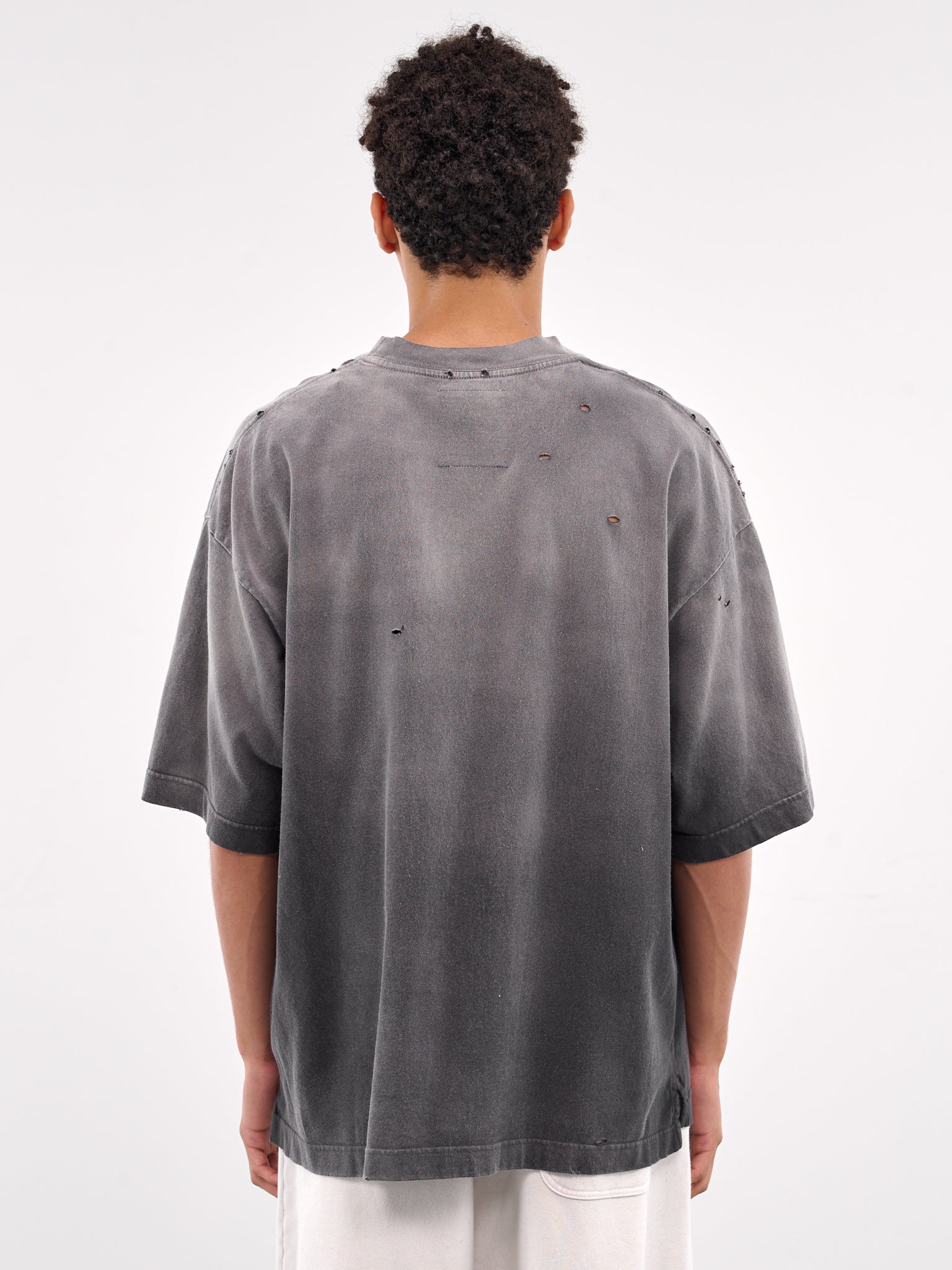 Distressed Boxy Tee (A14TS611-BLACK)
