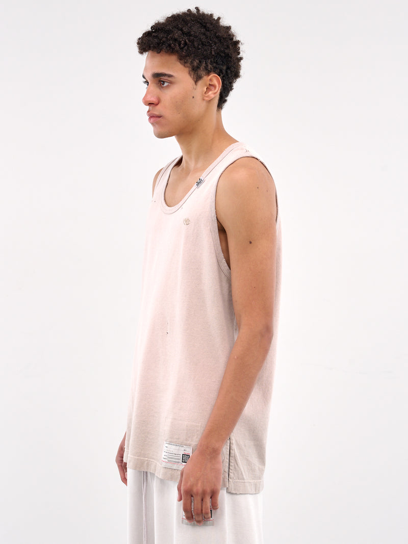 Distressed Tank Top (A14TS612-BEIGE)