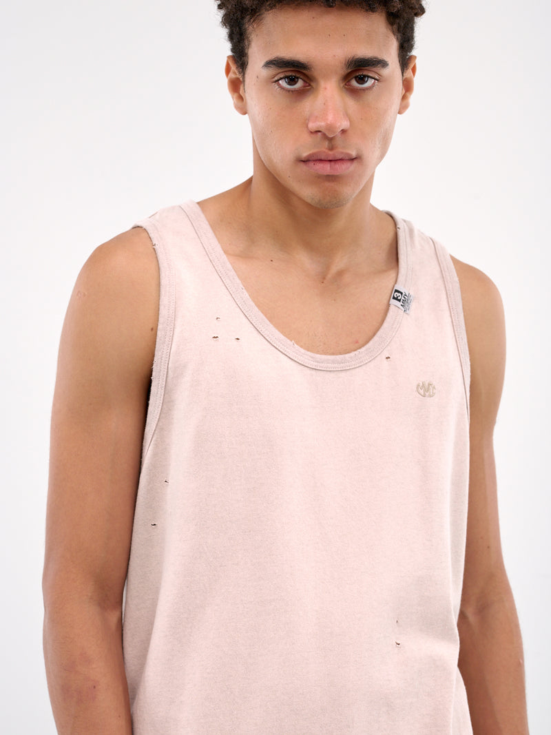 Distressed Tank Top (A14TS612-BEIGE)