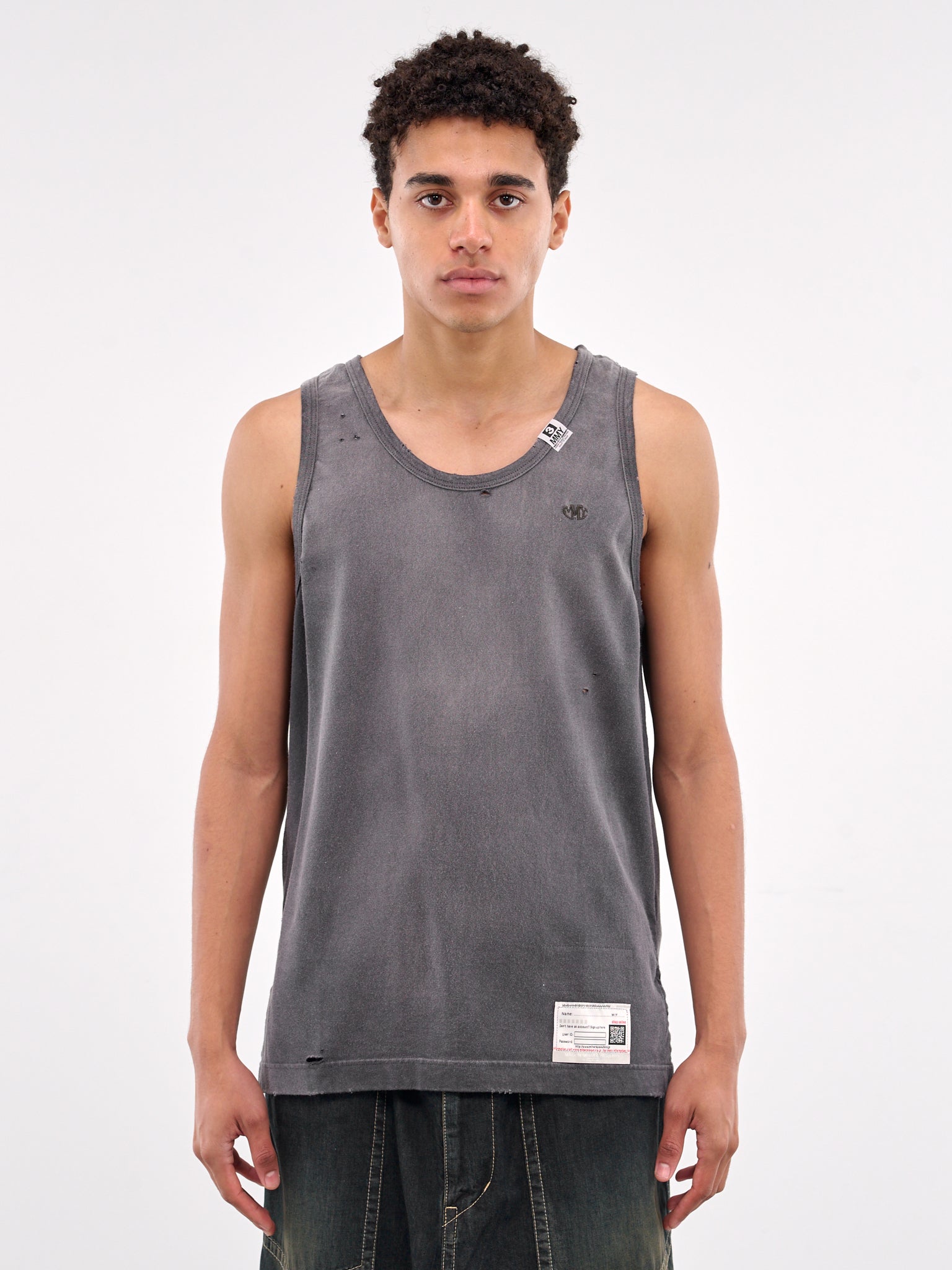 Distressed Tank Top (A14TS612-BLACK)